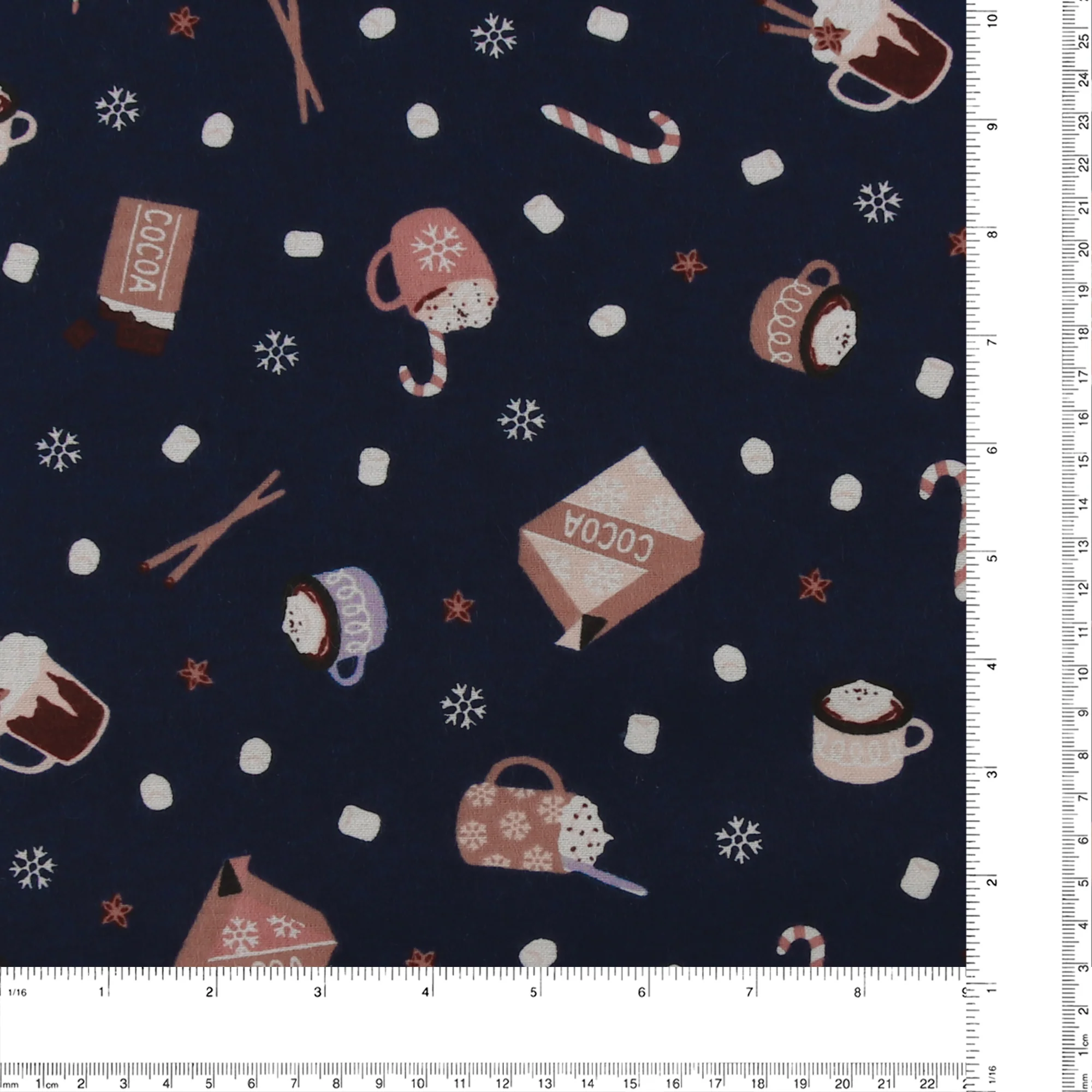 Printed Flannelette CHELSEA - 1573 - Navy - Image 3