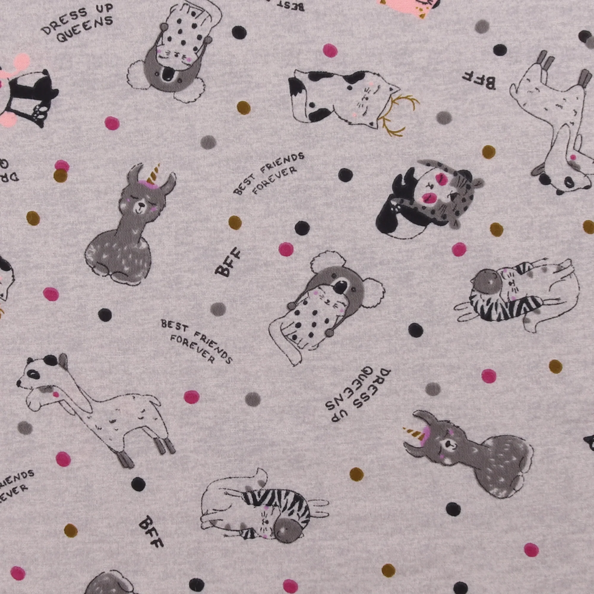 Printed Flannelette CHELSEA - 1579 - Light Grey