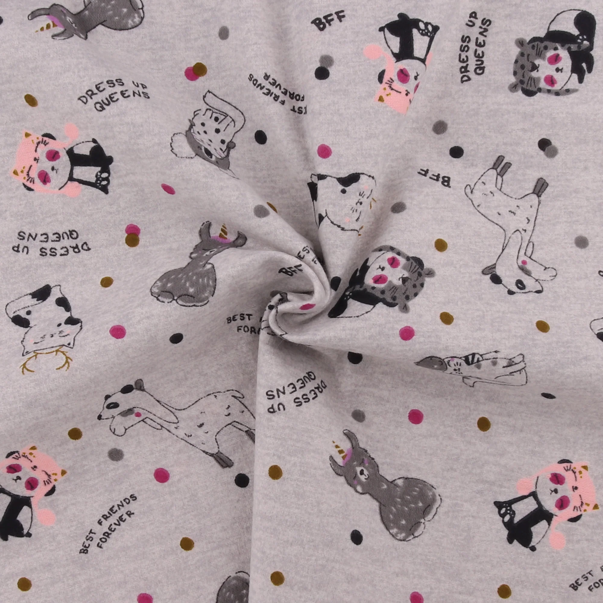 Printed Flannelette CHELSEA - 1579 - Light Grey - Image 2