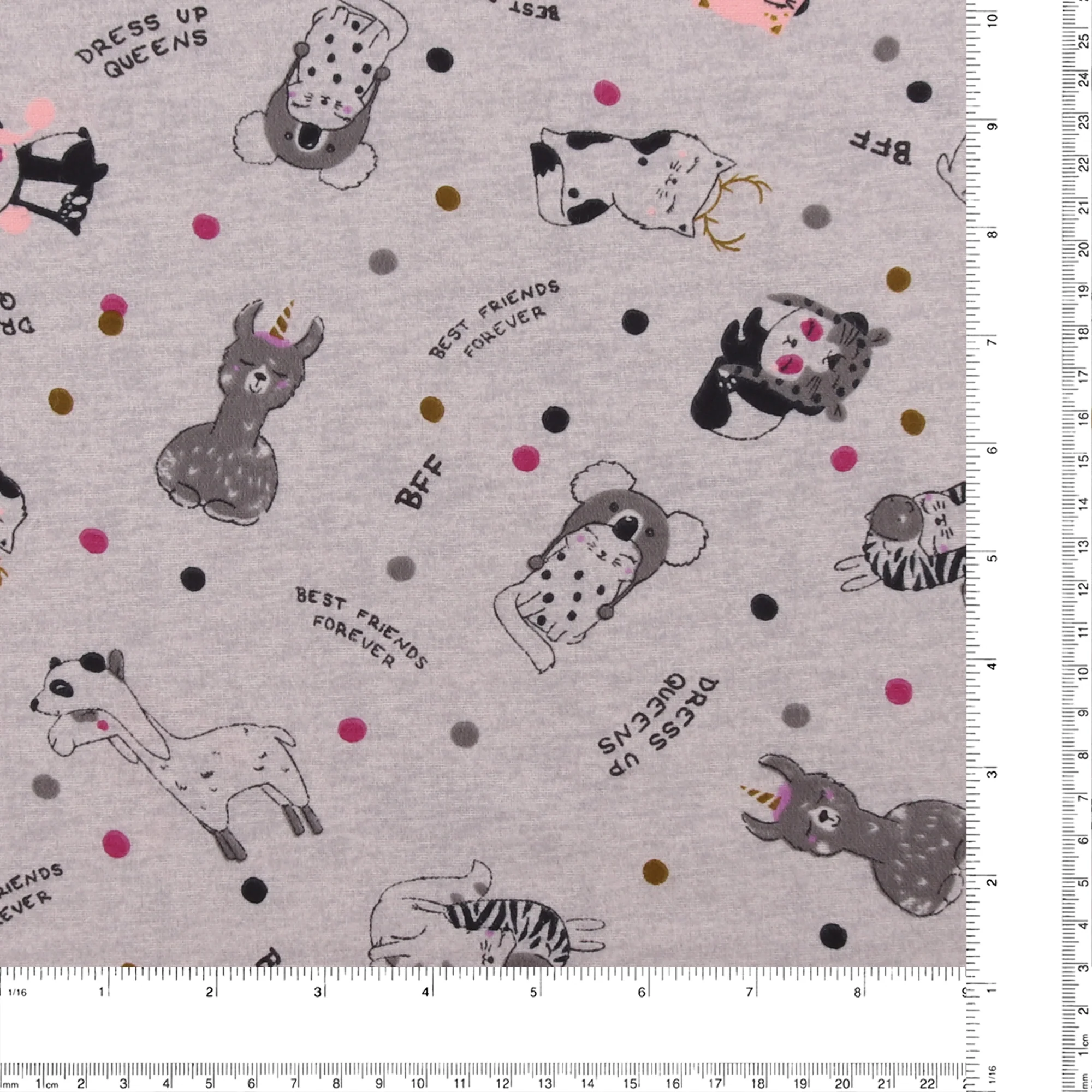 Printed Flannelette CHELSEA - 1579 - Light Grey - Image 3