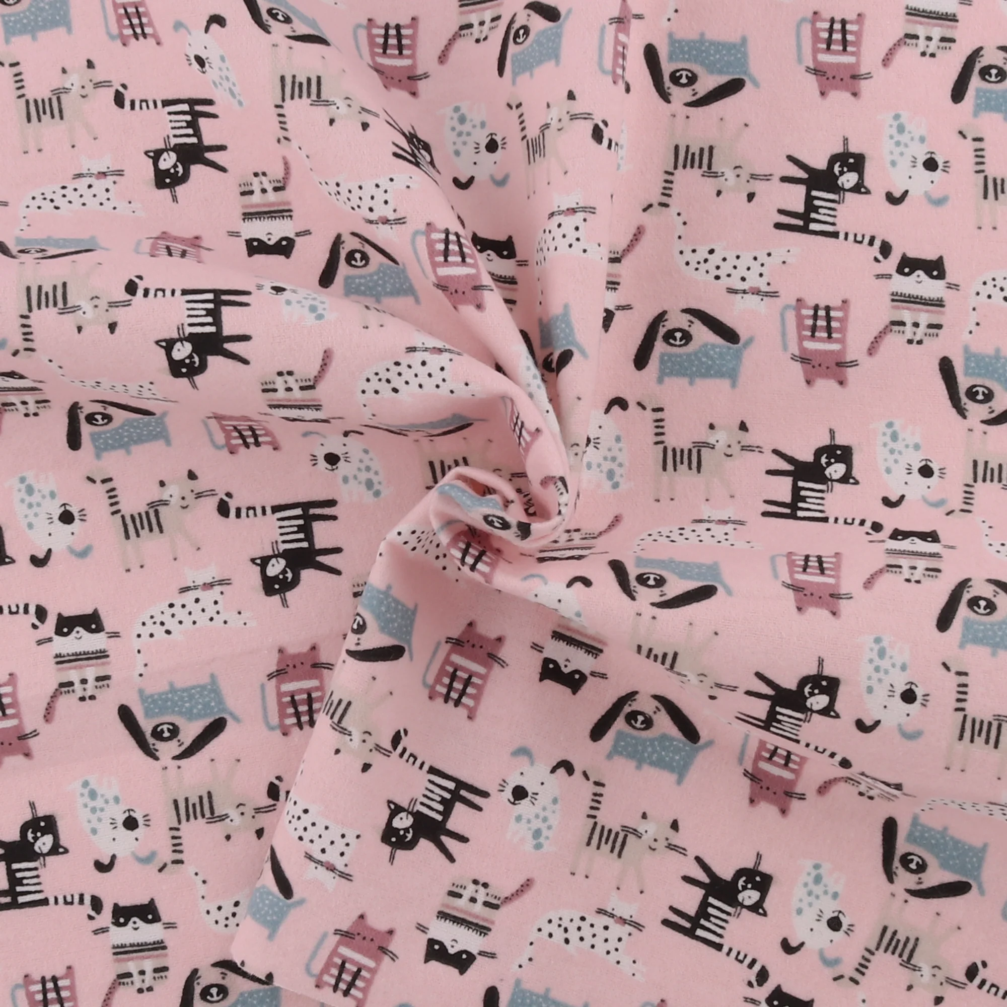 Printed Flannelette CHELSEA - 1580 - Light Pink - Image 2
