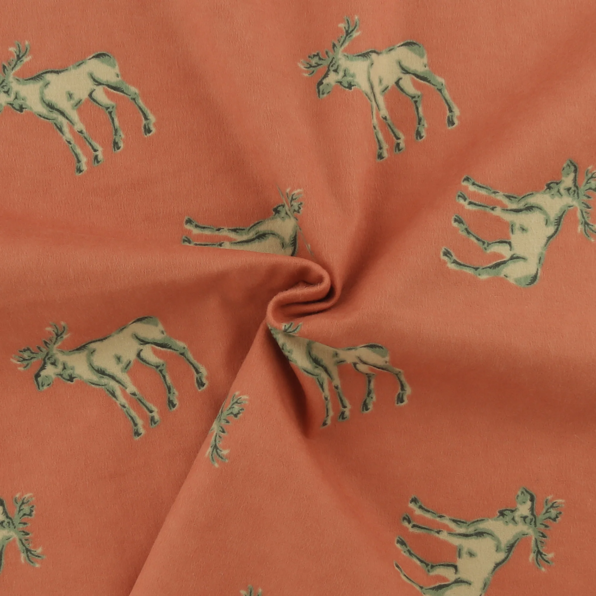 Printed Flannelette CHELSEA - 1584 - Coral - Image 2