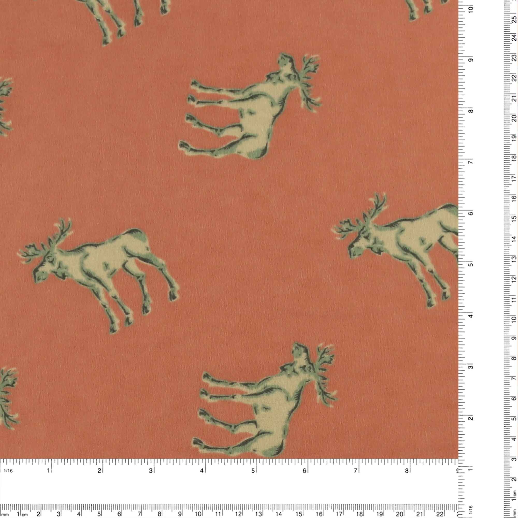 Printed Flannelette CHELSEA - 1584 - Coral - Image 3