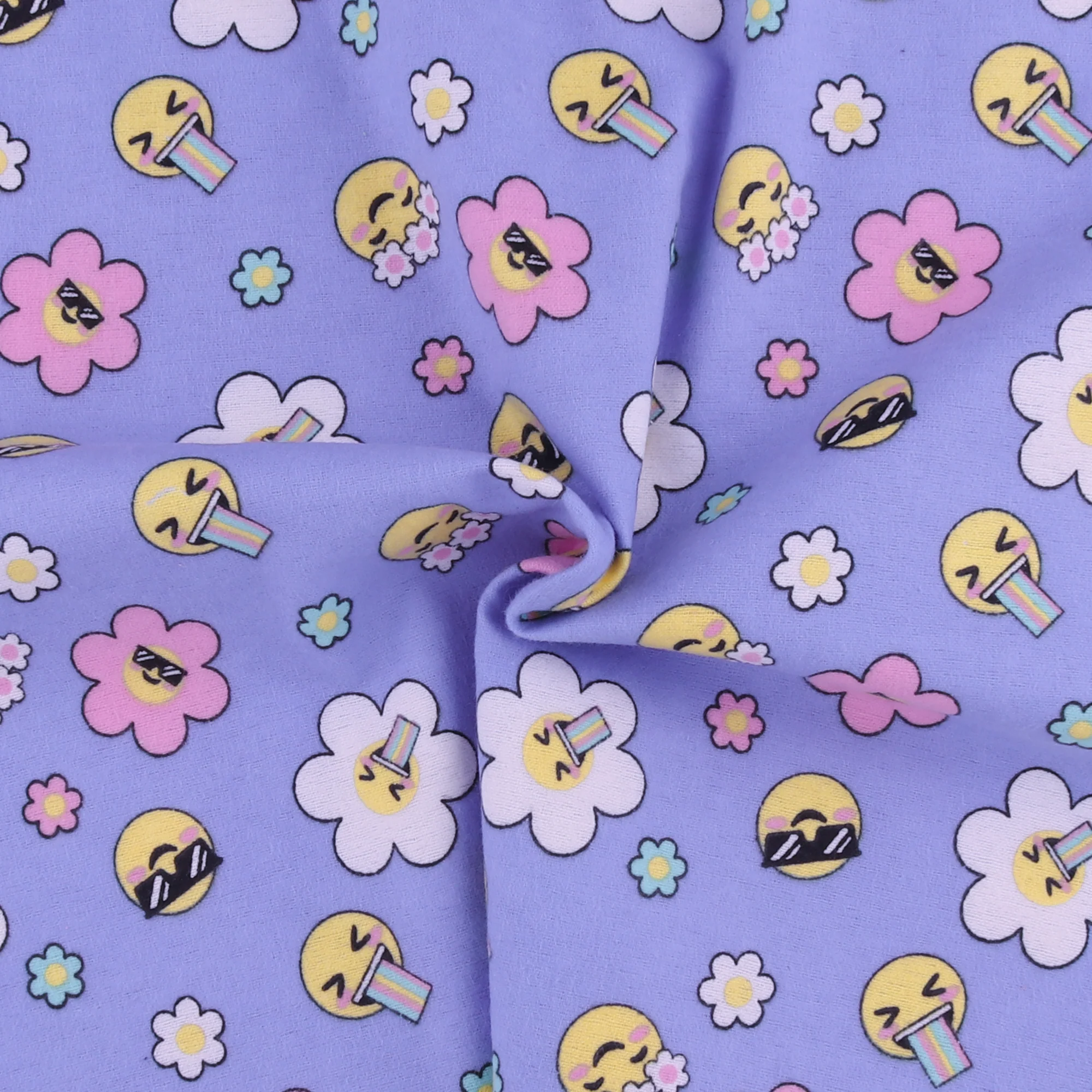 Printed Flannelette CHELSEA - 1599 - Periwinkle - Image 2