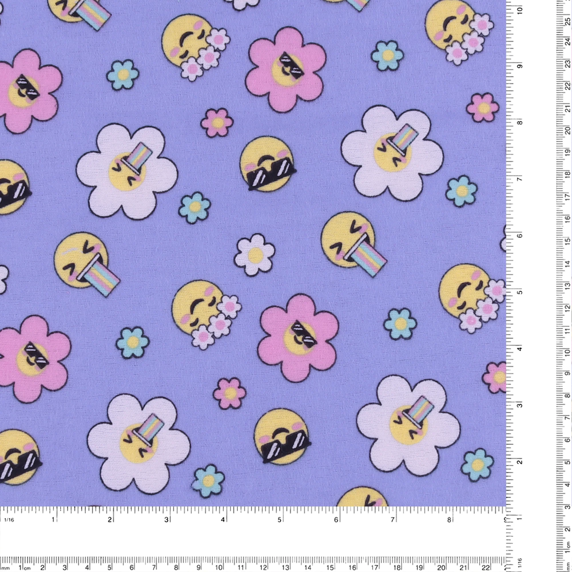 Printed Flannelette CHELSEA - 1599 - Periwinkle - Image 3