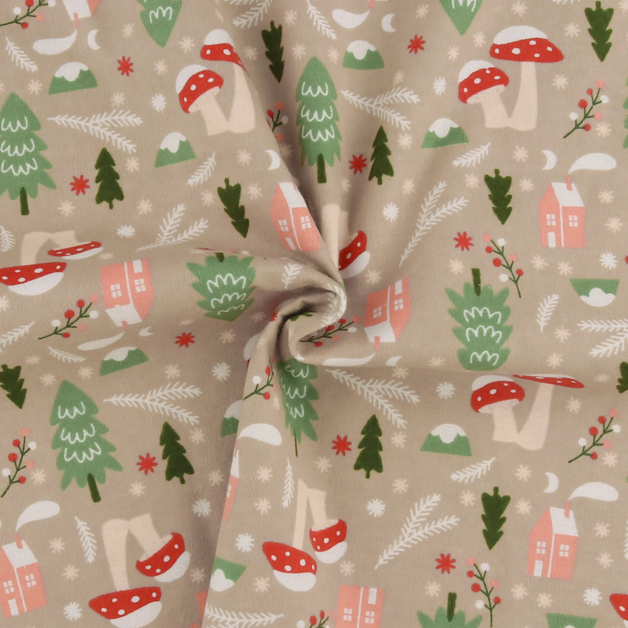 Printed Flannelette CHELSEA - 1605 - Sand - Image 2