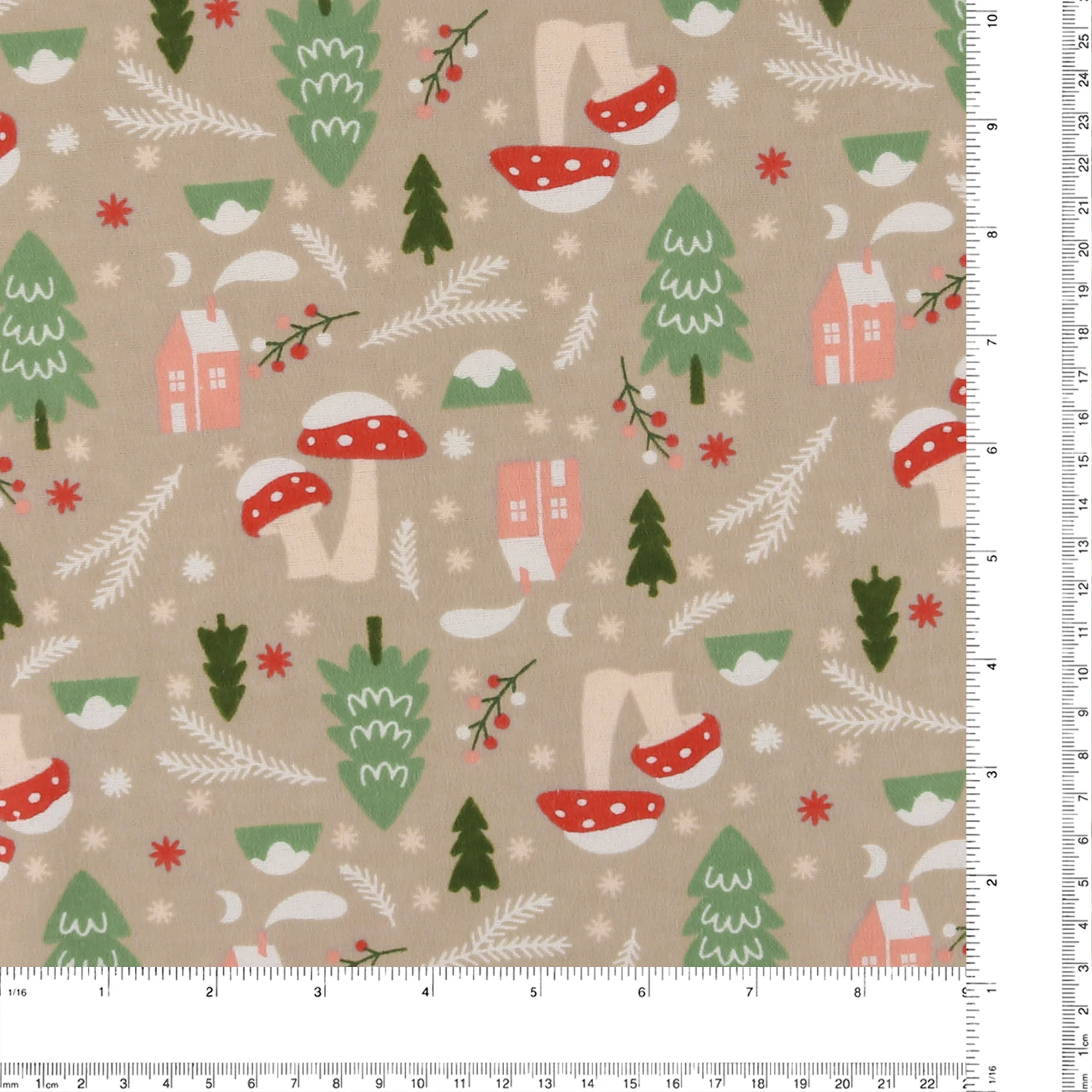 Printed Flannelette CHELSEA - 1605 - Sand - Image 3
