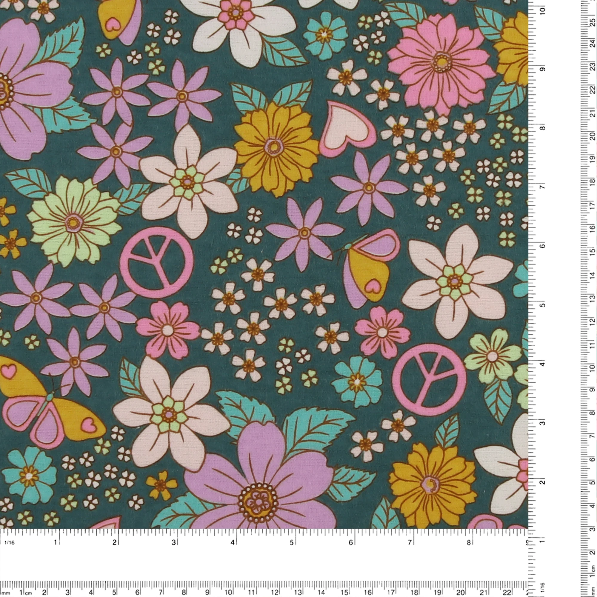 Printed Flannelette CHELSEA - 1618 - Teal - Image 3