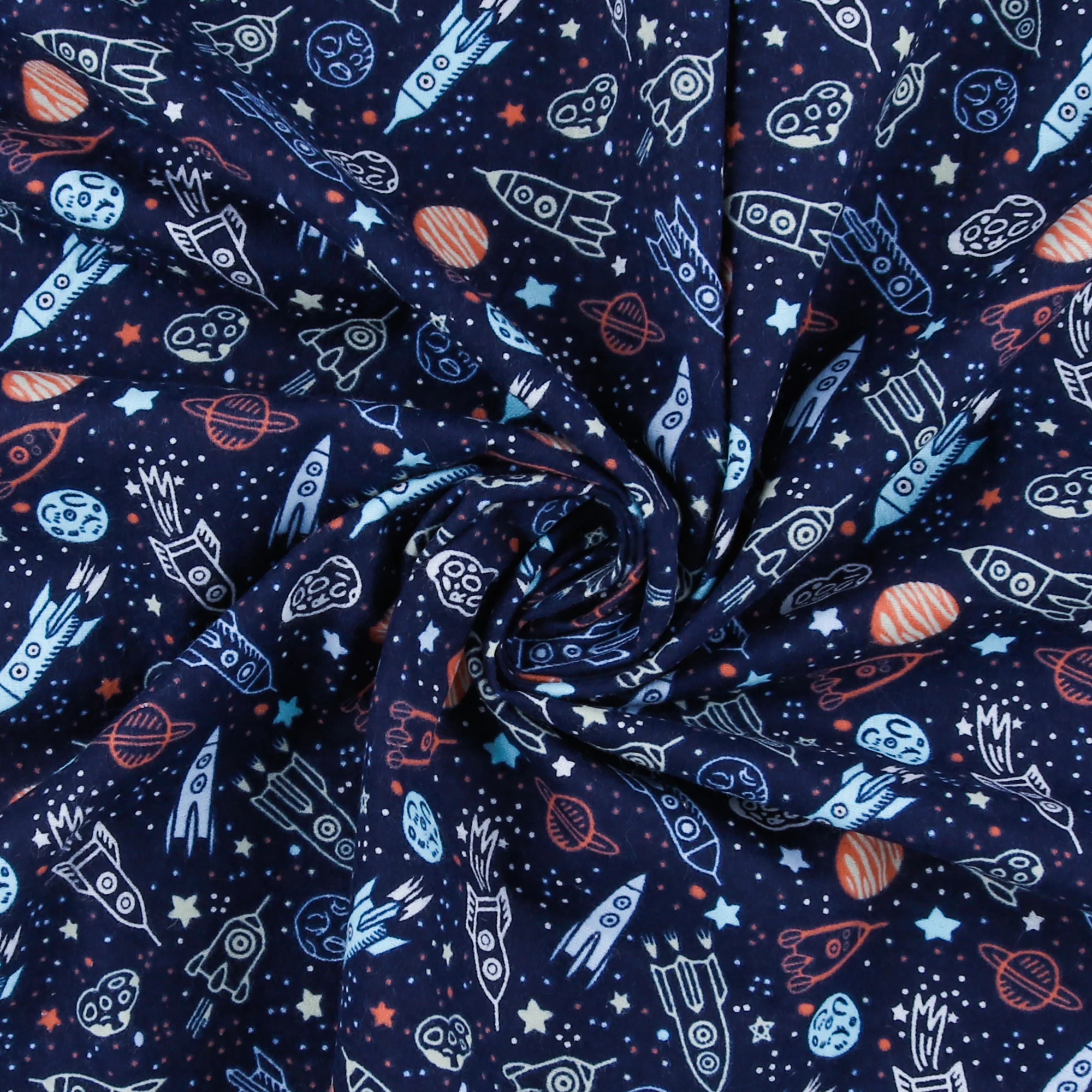 Printed Flannelette CHELSEA - 1625 - Navy - Image 2