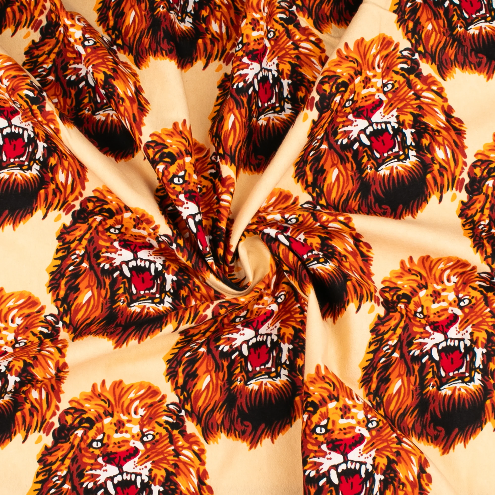Printed Flannelette CHELSEA - Lion - Beige - Image 2