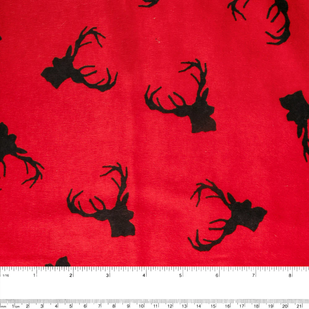 Printed Flannelette - «TRUE NORTH» - 675 - Red - Image 2