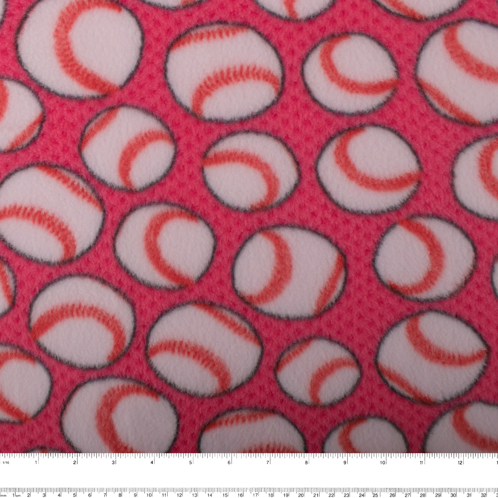 Printed Fleece - OUTBACK - Baseball ball - Pink - Image 3