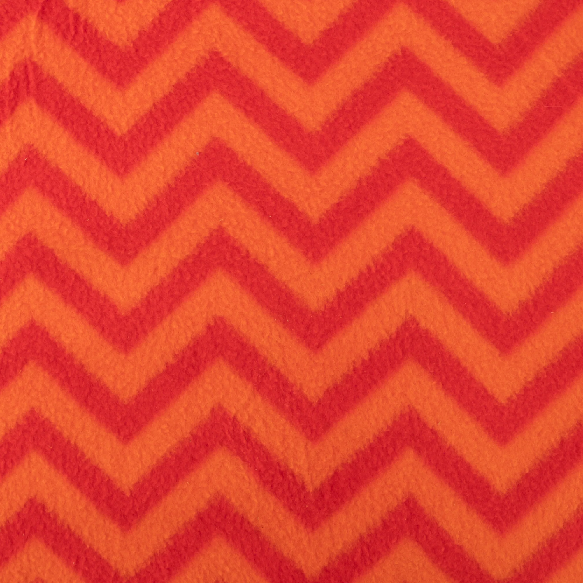 Printed Fleece - OUTBACK - Heringbone - Orange