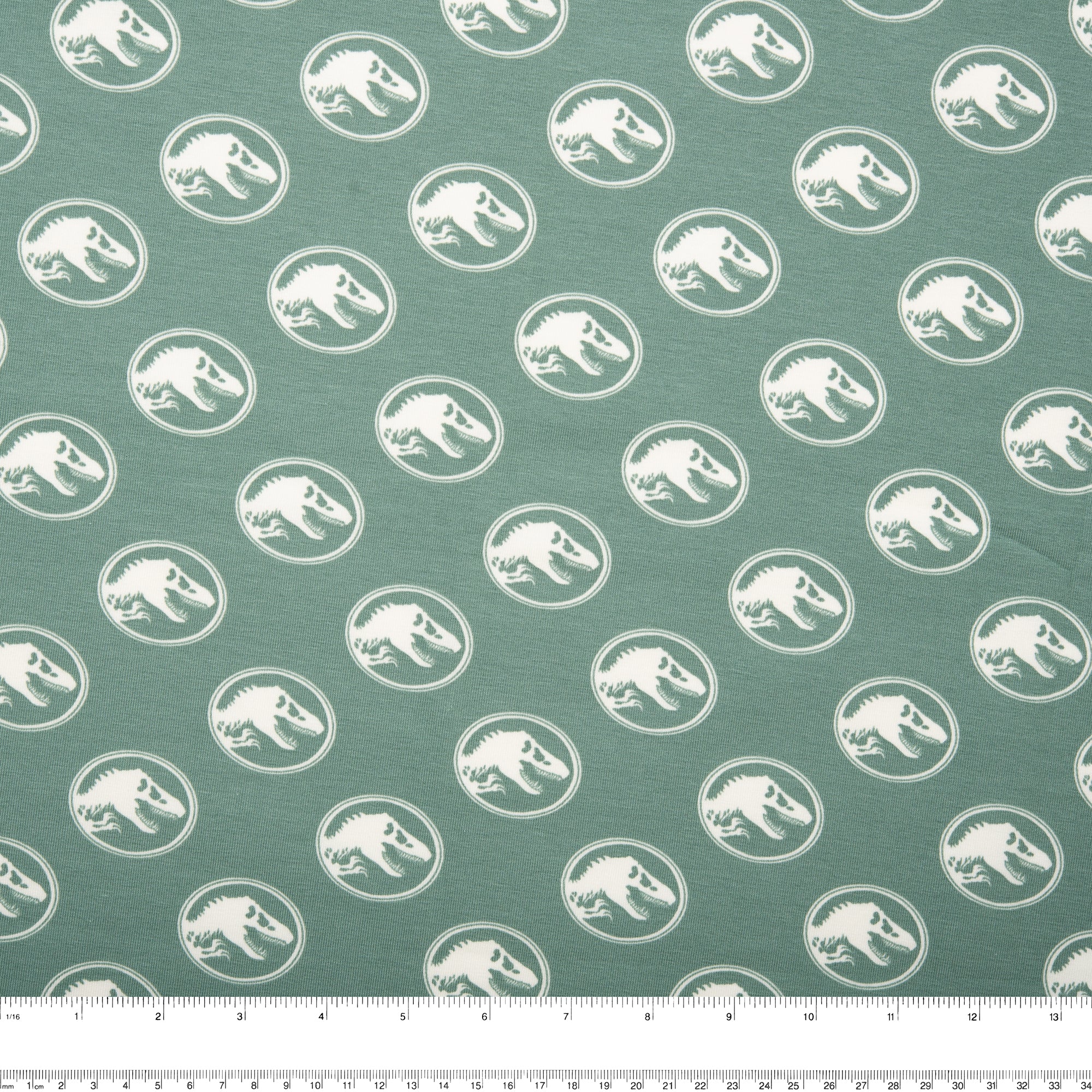 Printed knit - IMA-GINE F22 - Jurassic park - Steel green - Image 3