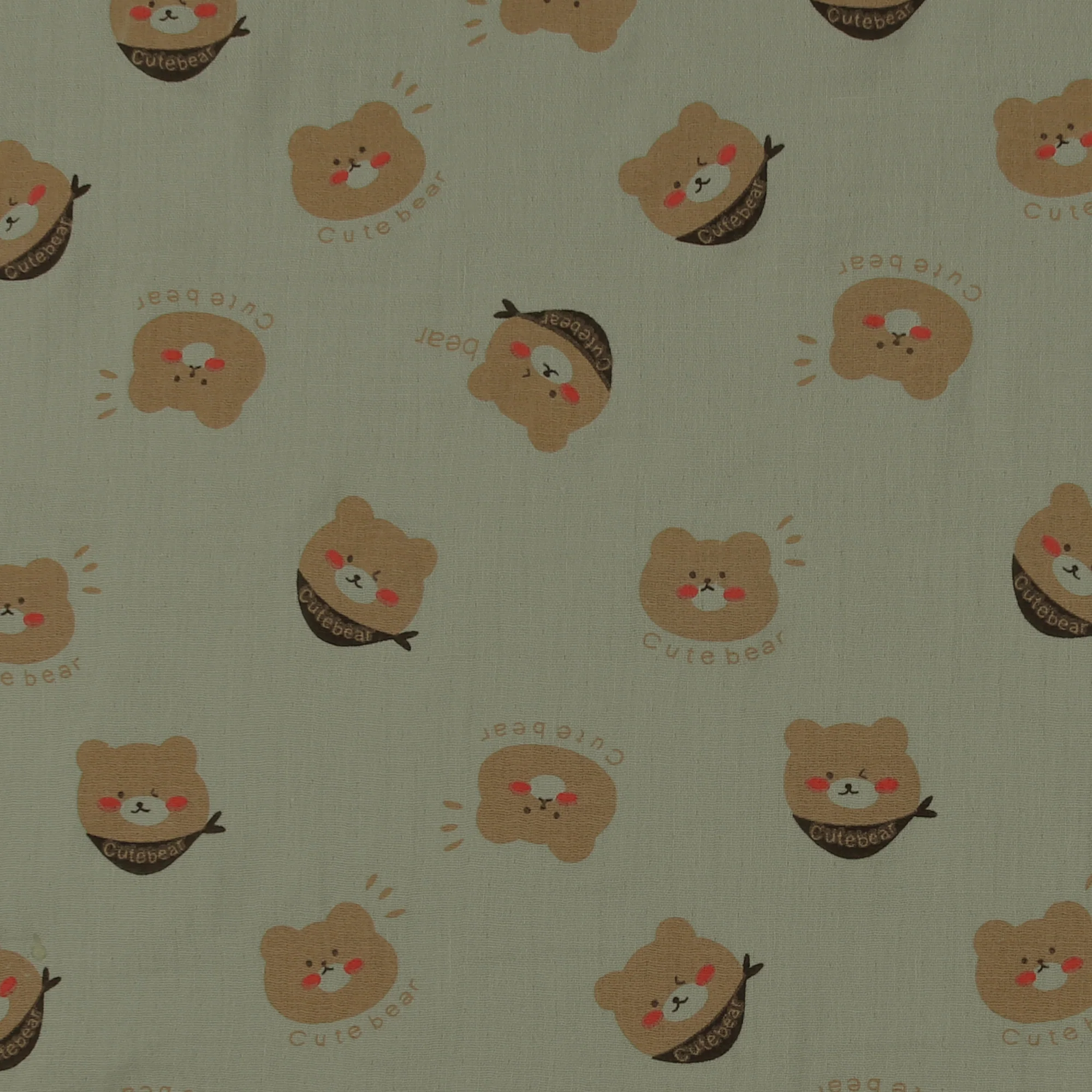 Printed Gauze Cotton - NAP TIME - 004 - Sage