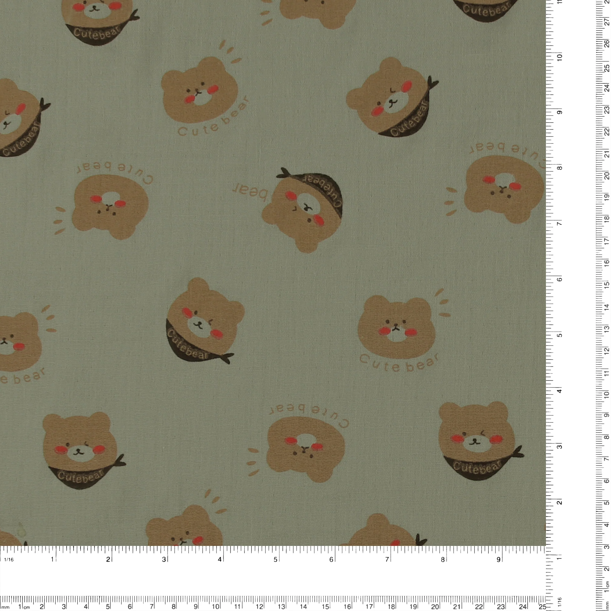 Printed Gauze Cotton - NAP TIME - 004 - Sage - Image 3
