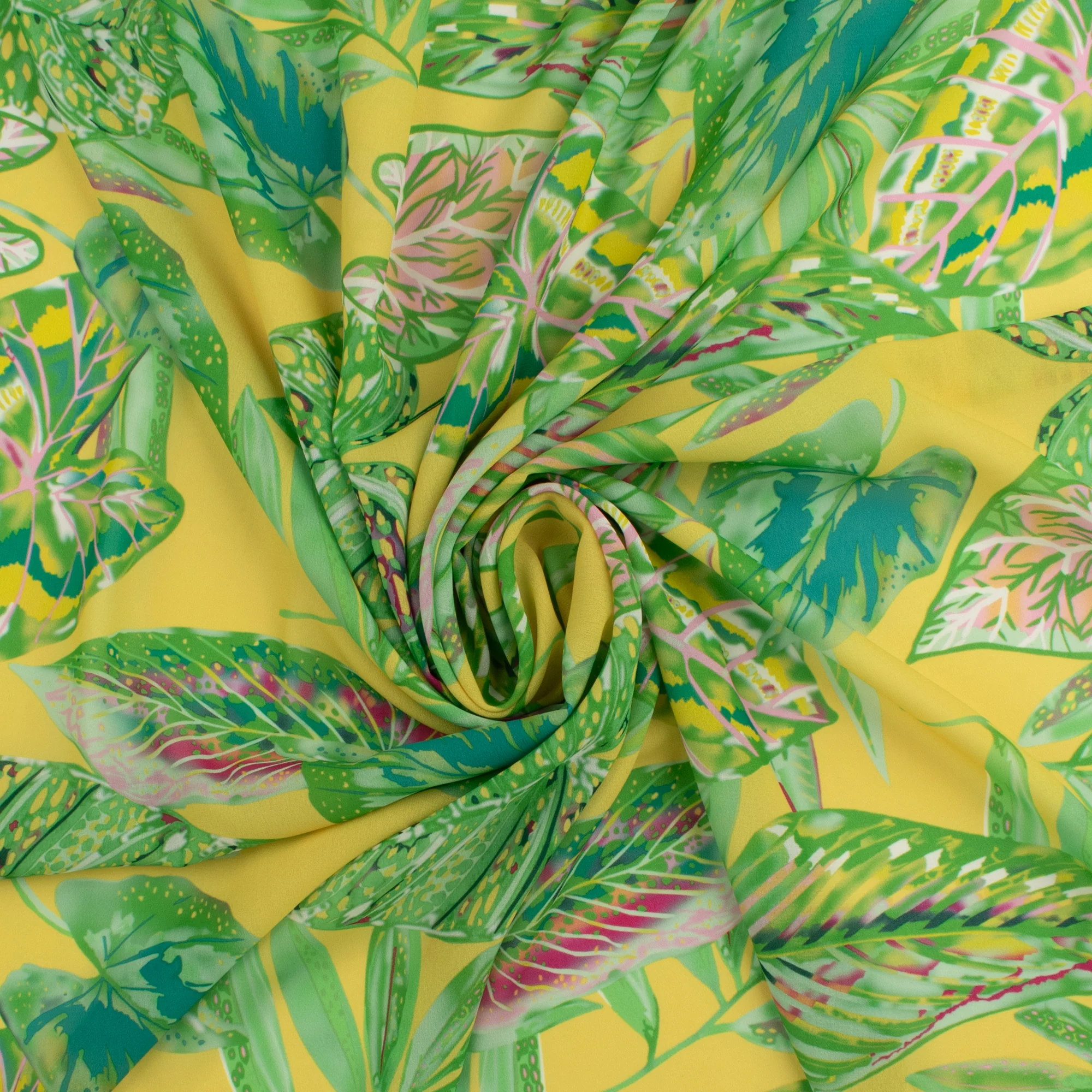 Printed Georgette Coordinates - «HARMONY» - 002 - Lemon - Image 2