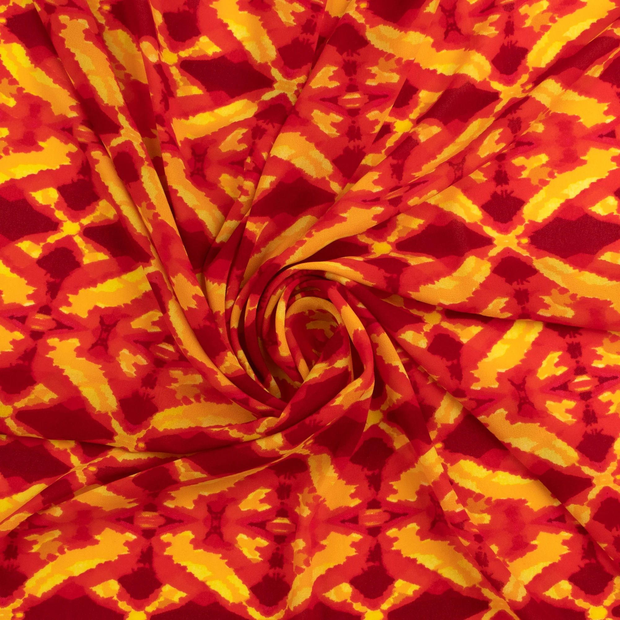 Printed Georgette Coordinates - <HARMONY> - 004 - Red - Image 2