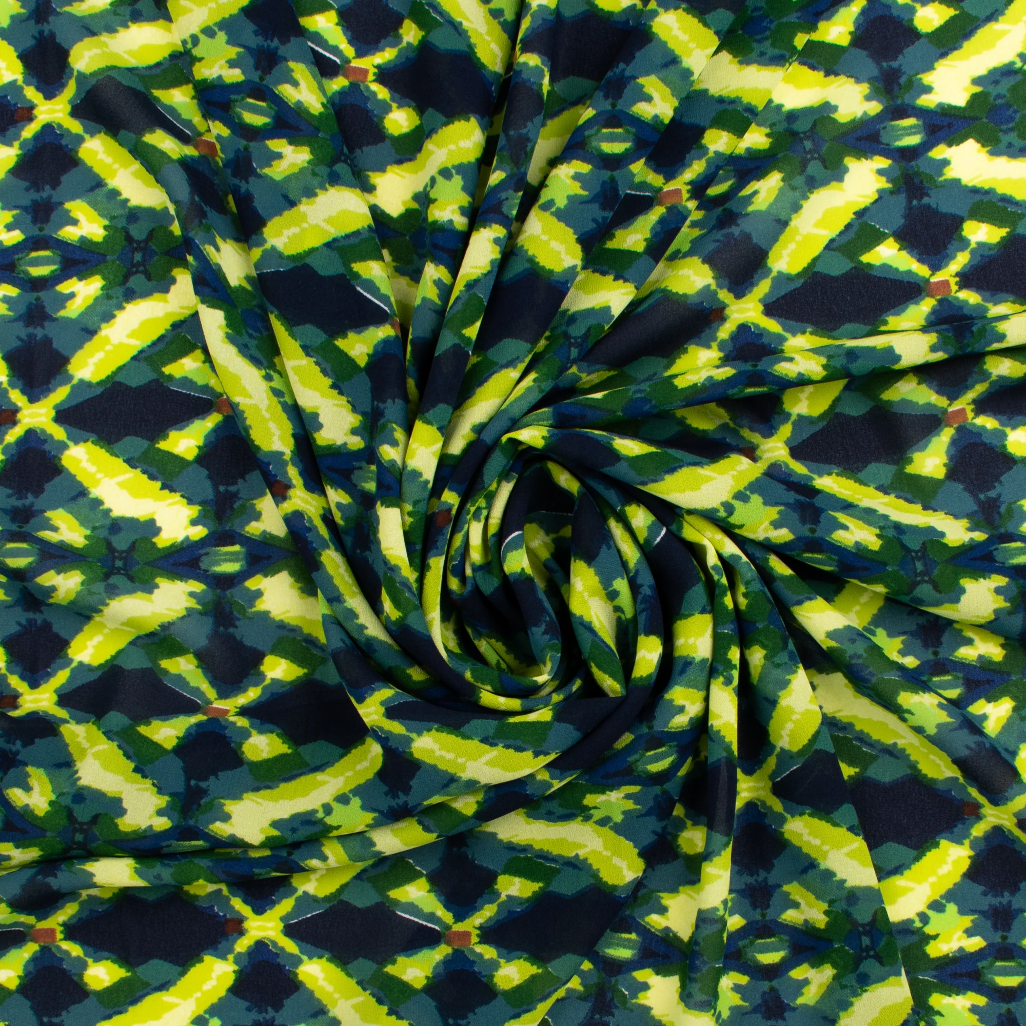 Printed Georgette Coordinates -  «HARMONY» - 005 - Dark Blue / Green - Image 2