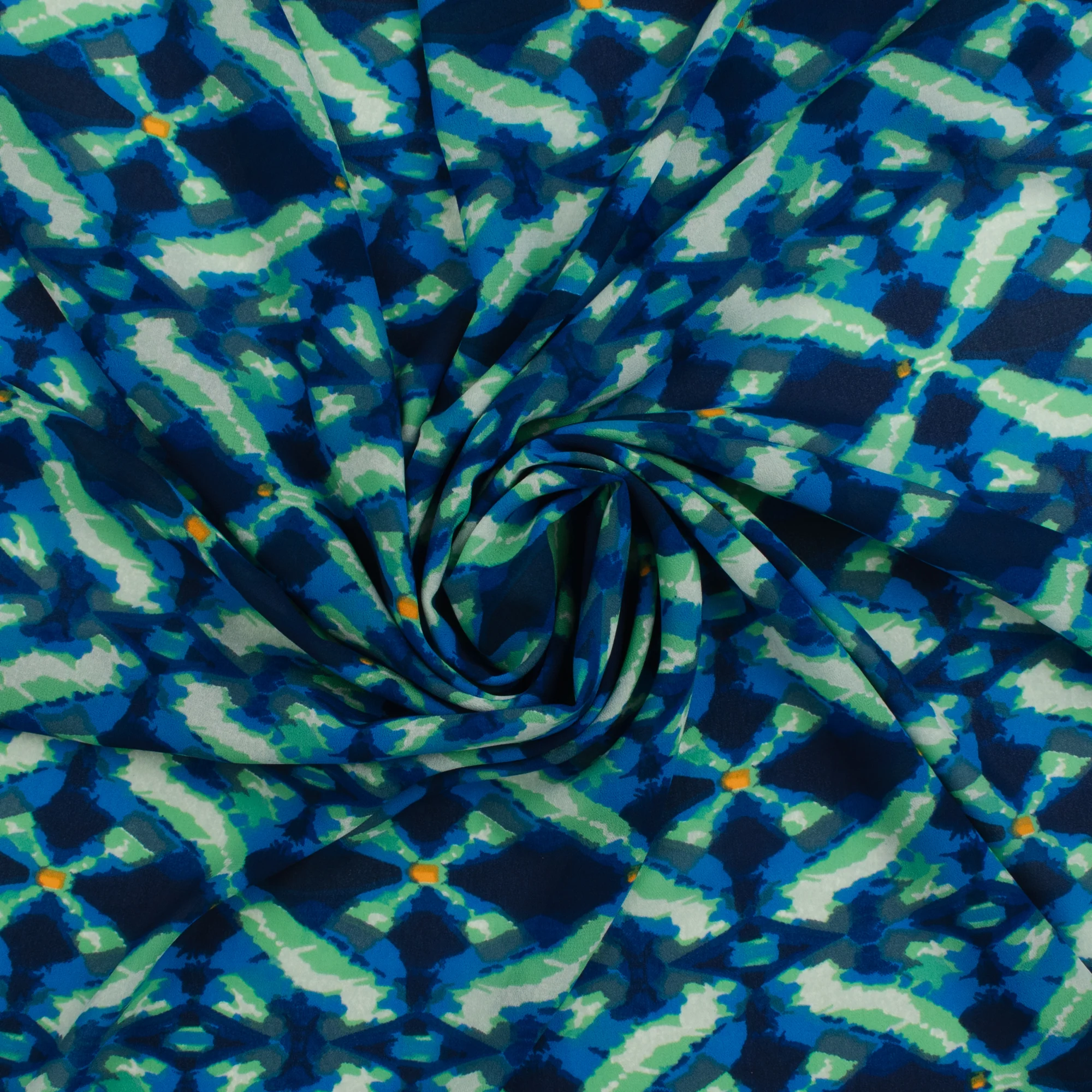 Printed Georgette Coordinates - «HARMONY» - 006 - Dark Blue - Image 2