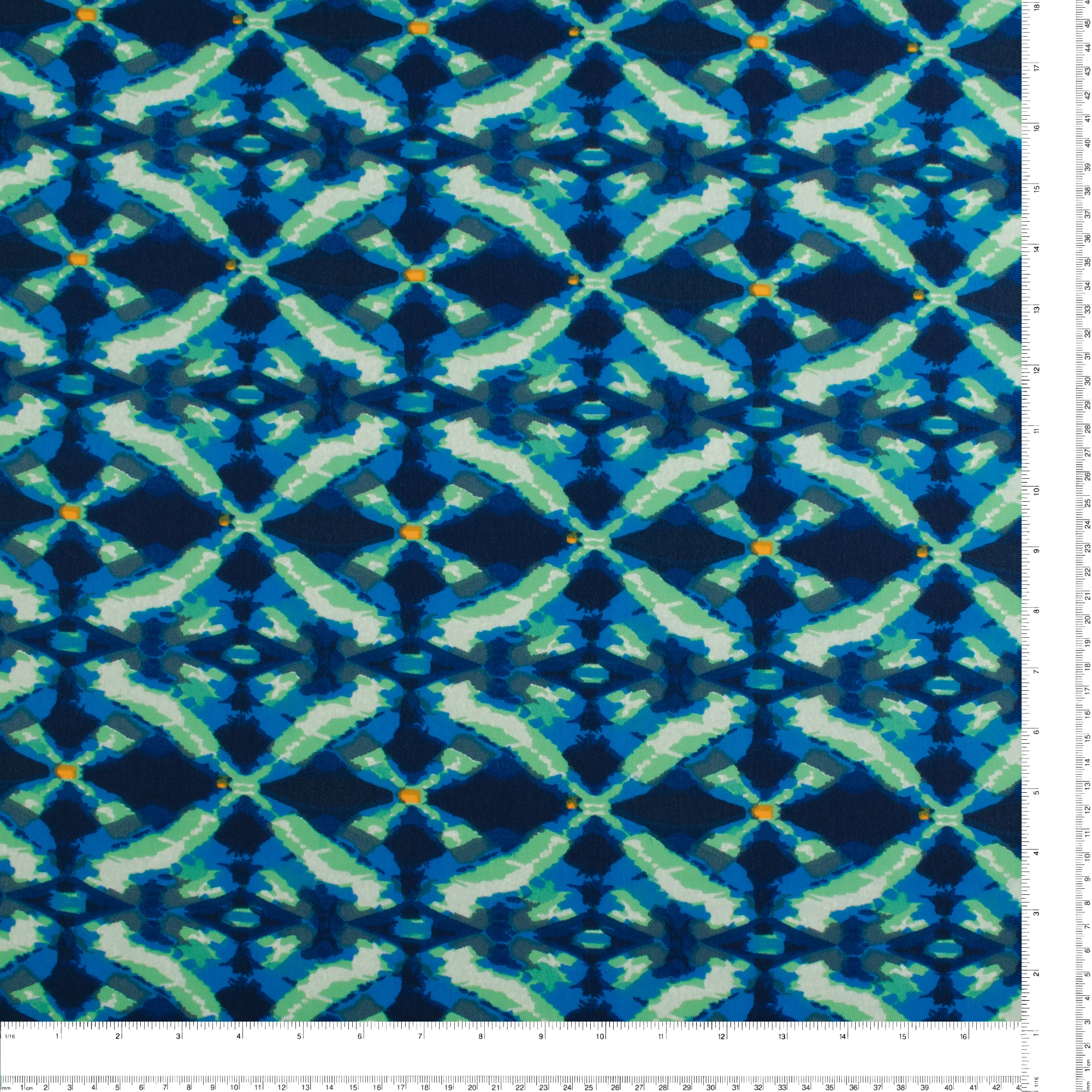 Printed Georgette Coordinates - «HARMONY» - 006 - Dark Blue - Image 3