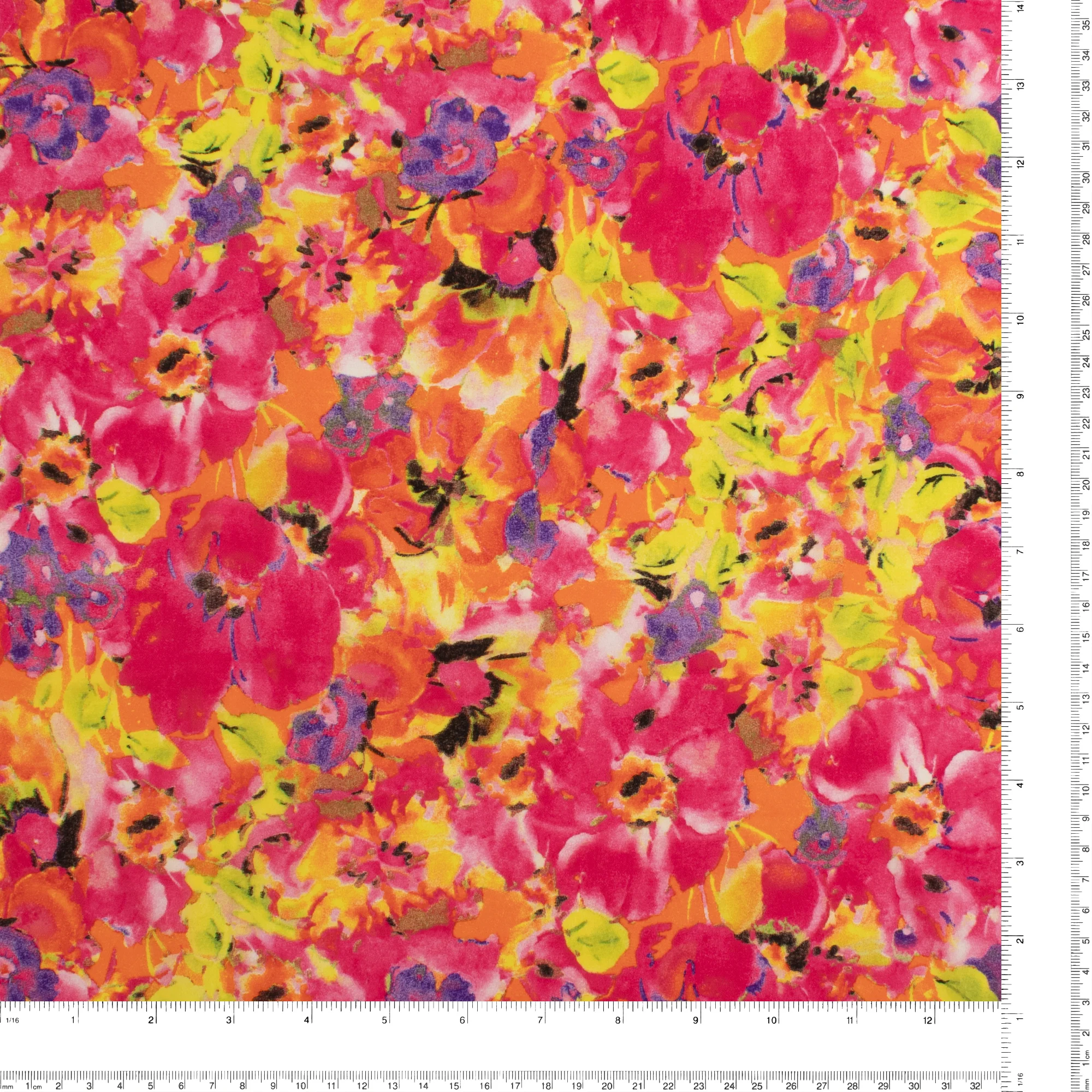 Printed Georgette - ILENE - 001 - Hot Pink - Image 3