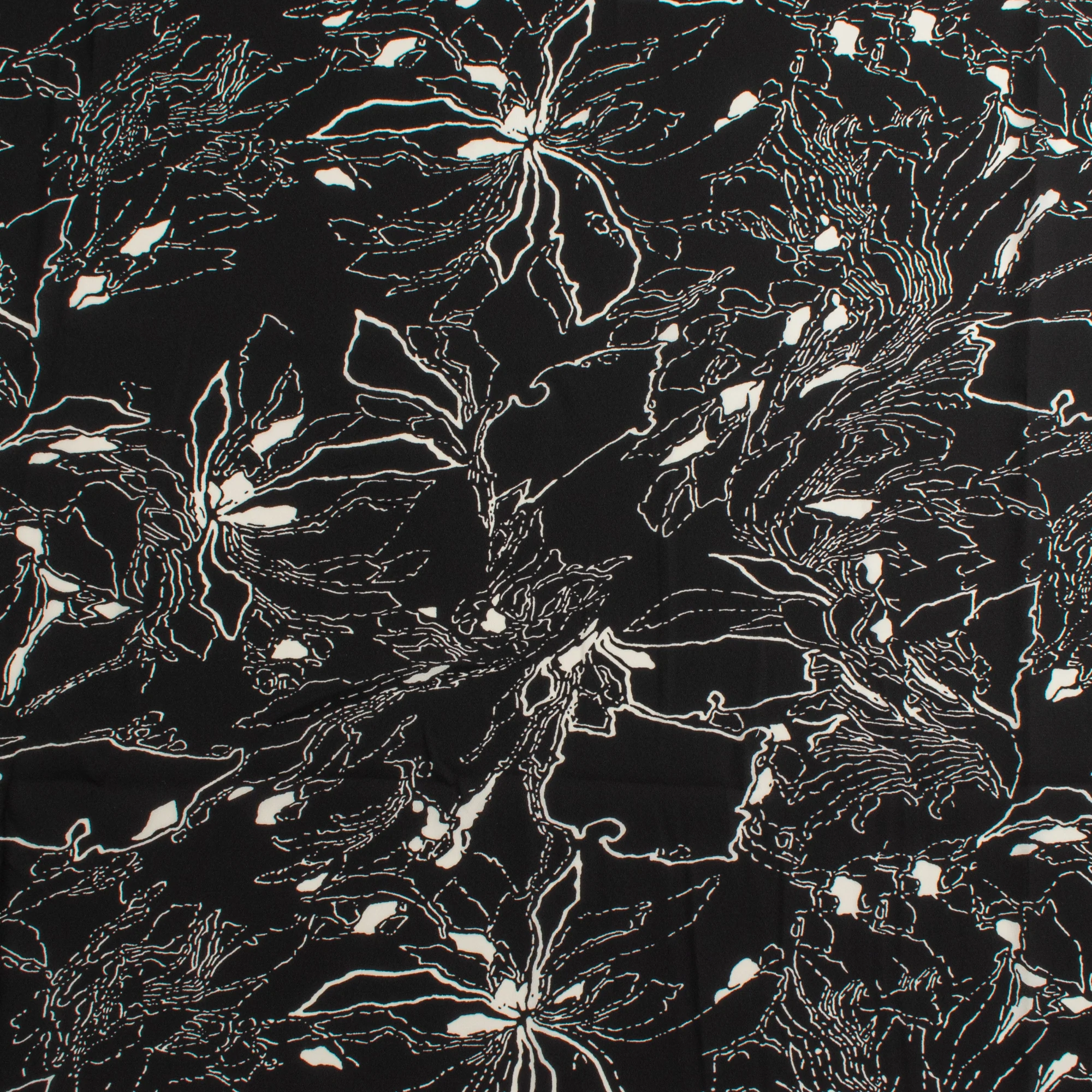 Printed Georgette - ILENE - 007 - Black