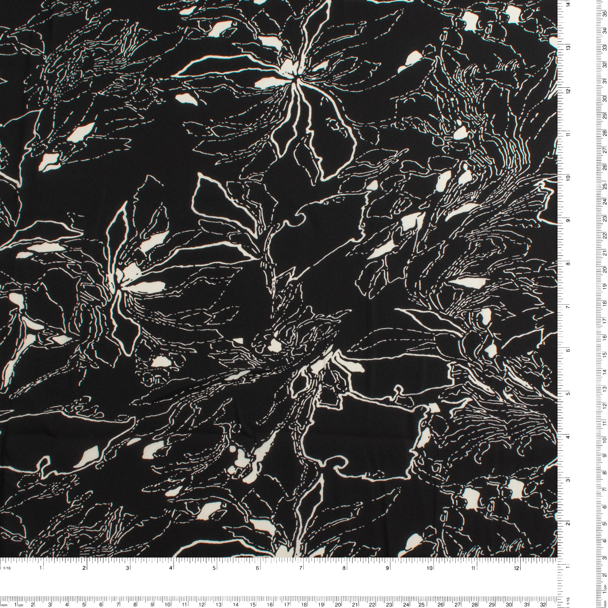 Printed Georgette - ILENE - 007 - Black - Image 3