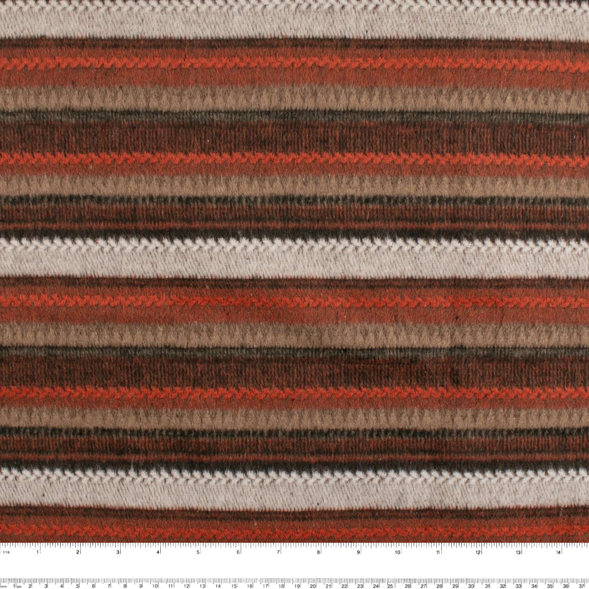 Printed Jacquard Coating - NEW MEXICO - Stripes - Orange - Image 3