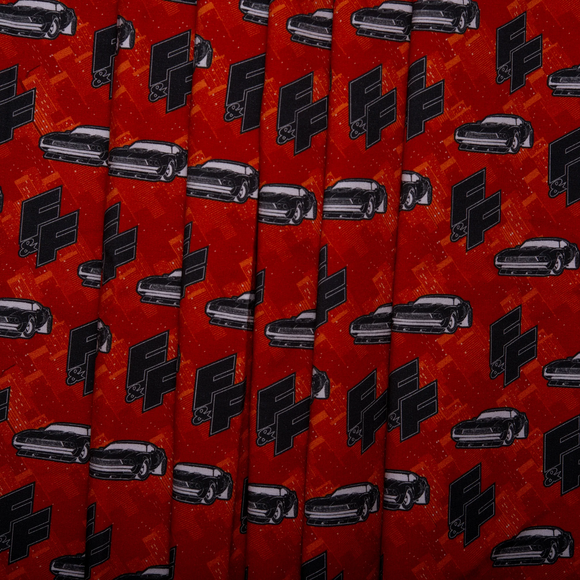 Printed Knit - FAST AND FURIOUS - Cars / Logo - Red - Image 4