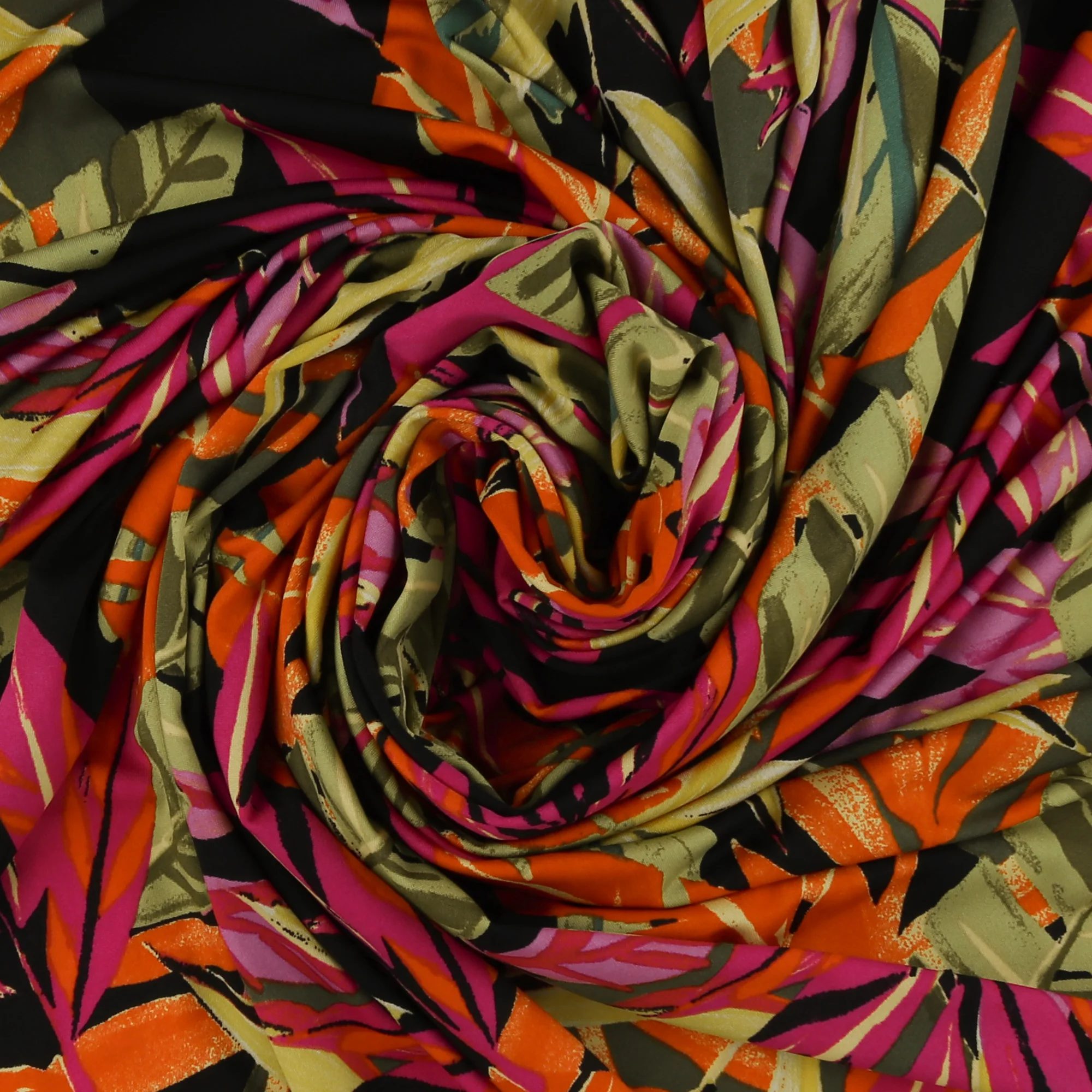 Printed Knit - HAYLEY - 013 - Black & Fuschia - Image 2