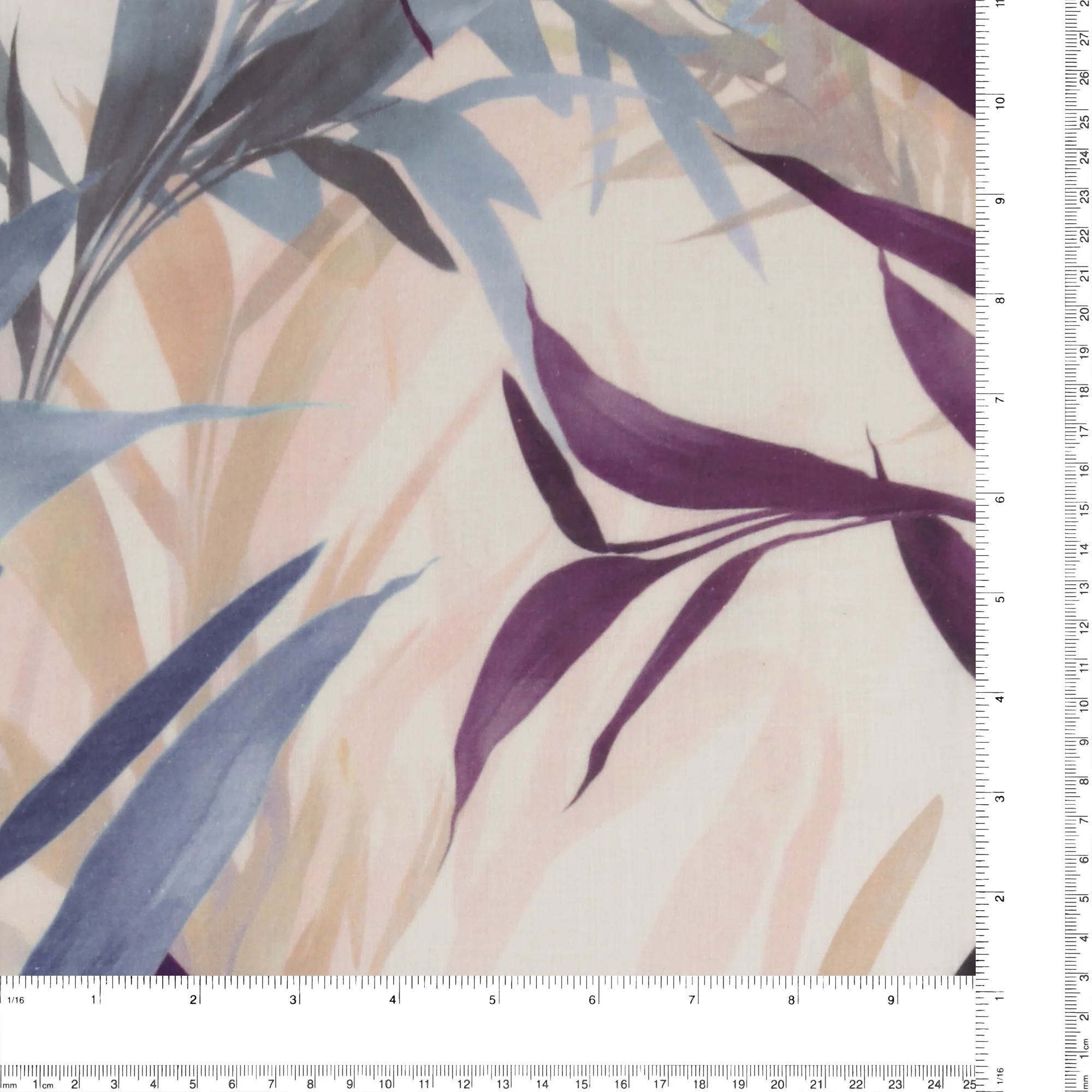 Printed Linen - GALWAY - 002 - Plum - Image 3