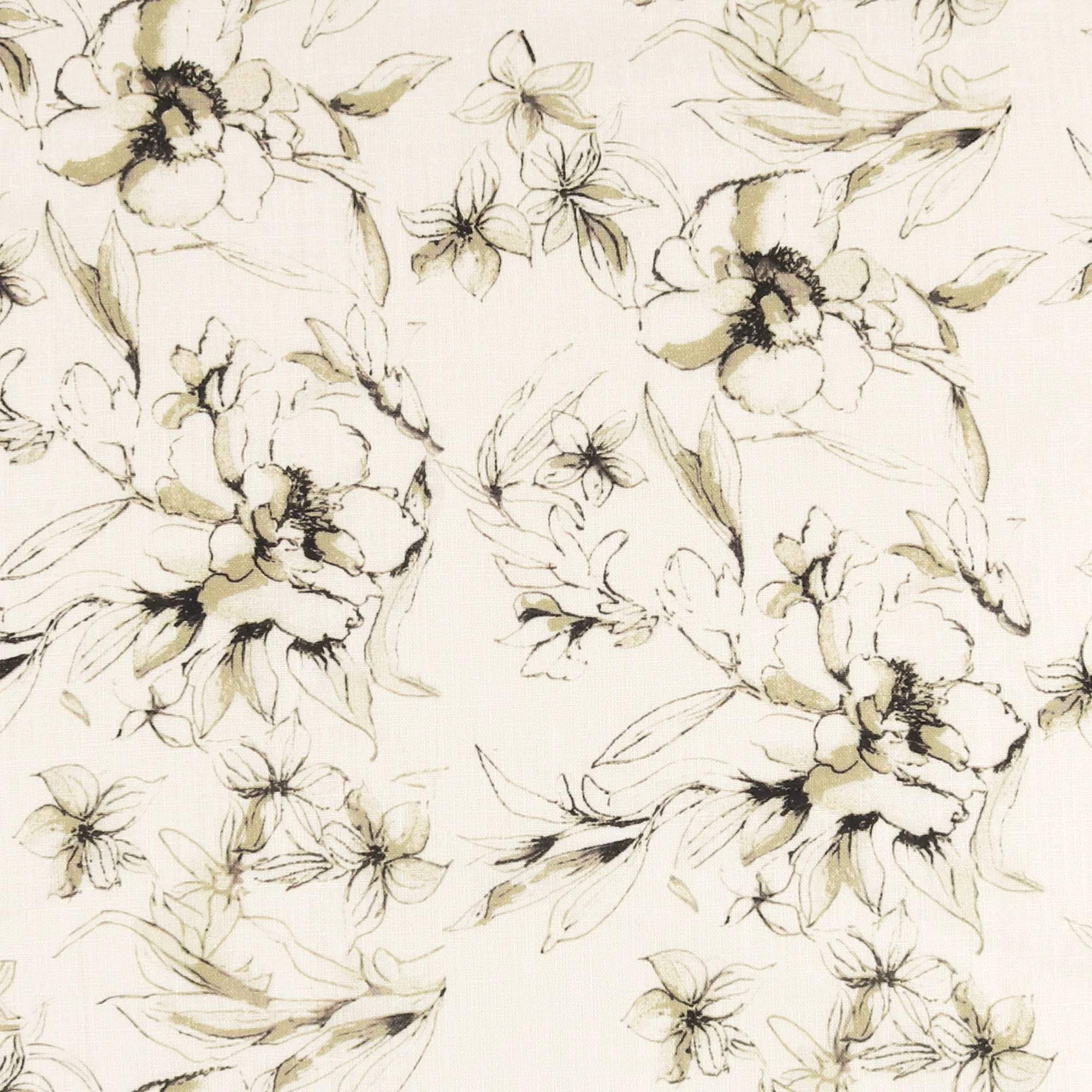 Printed Linen - GALWAY - 006 - Green