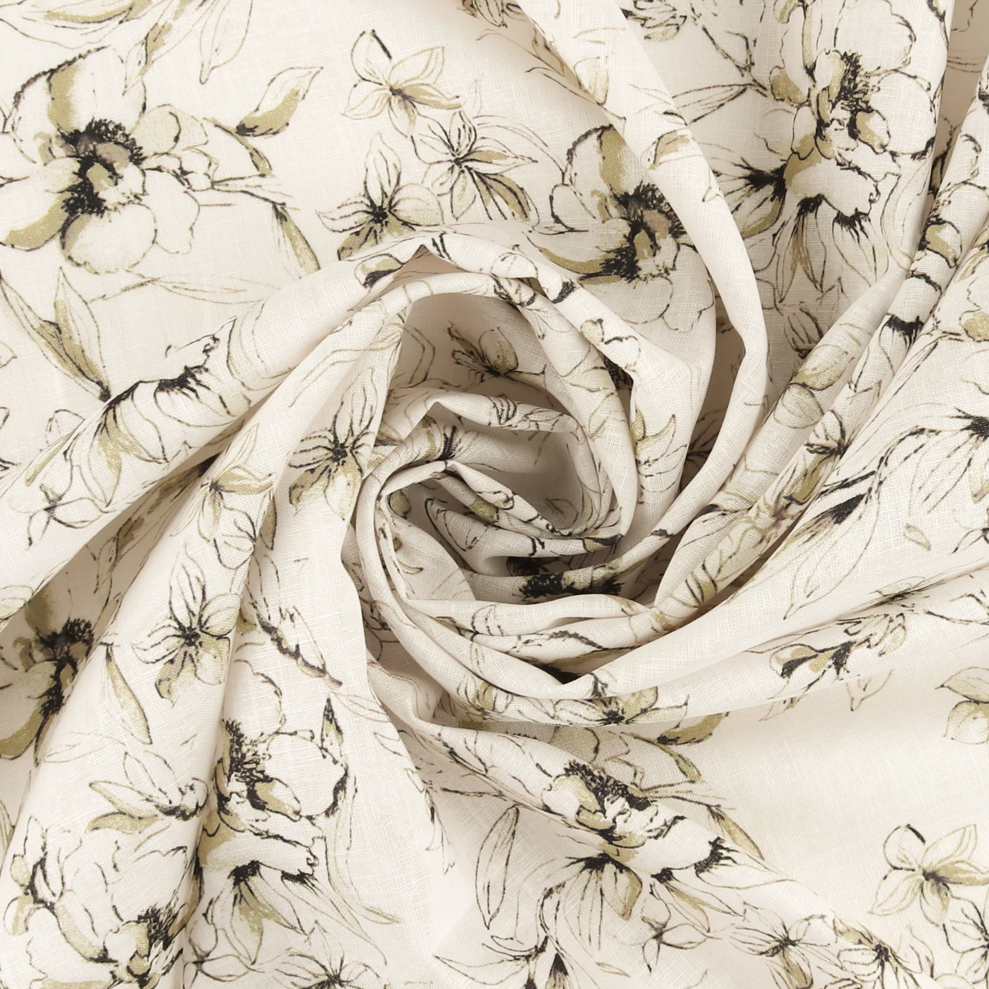 Printed Linen - GALWAY - 006 - Green - Image 2