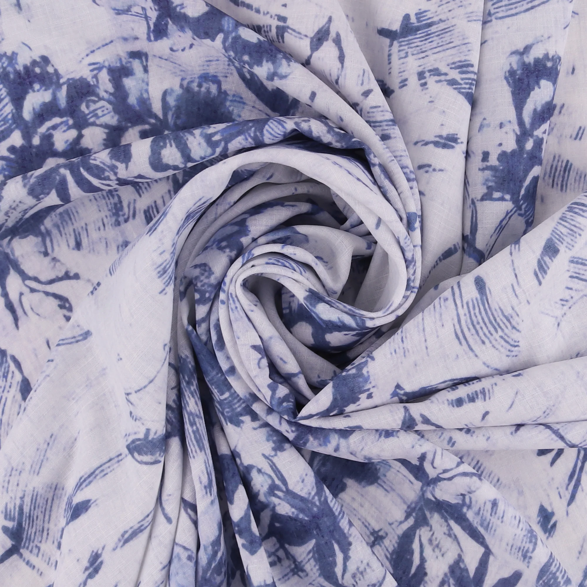 Printed Linen Look - TEXTURA - 005 - Denim - Image 2