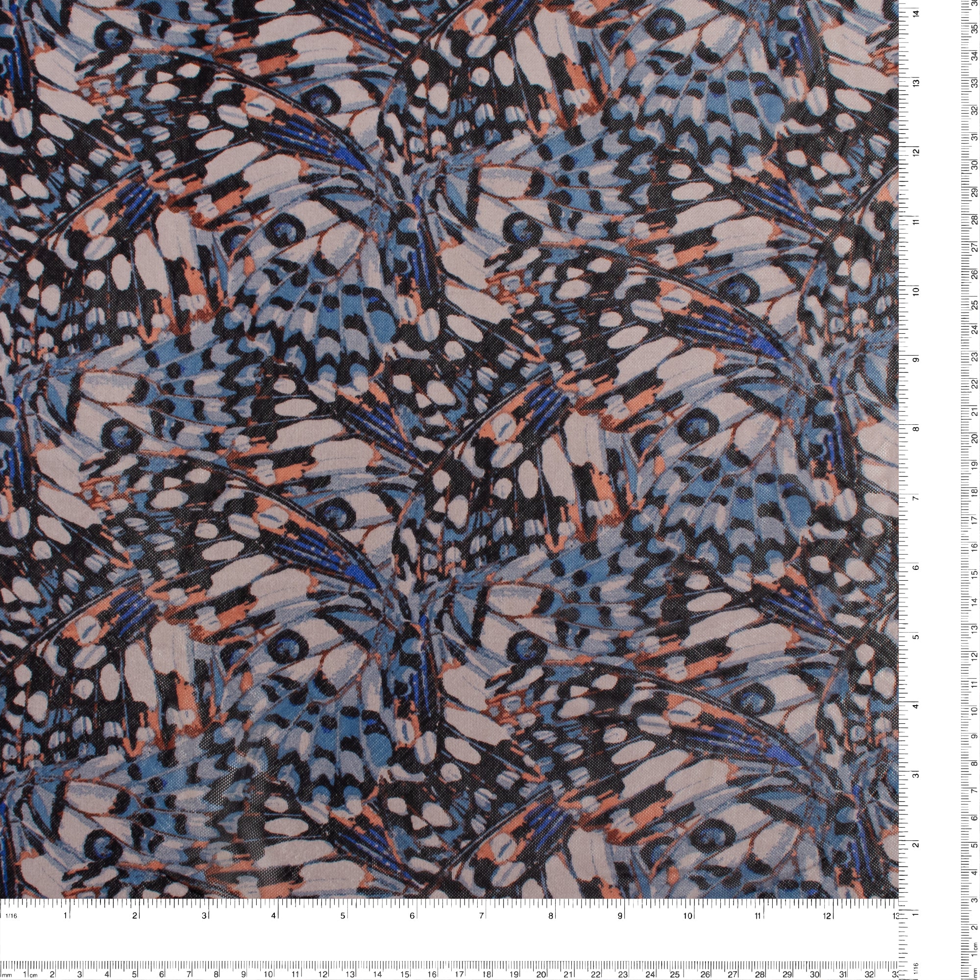 Printed Mesh - ARIELLE - 001 - Blue - Image 3