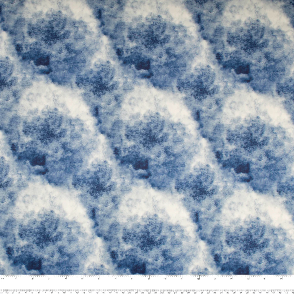Printed Micro Chenille - DIGITAL - Abstract - Blue - Image 3