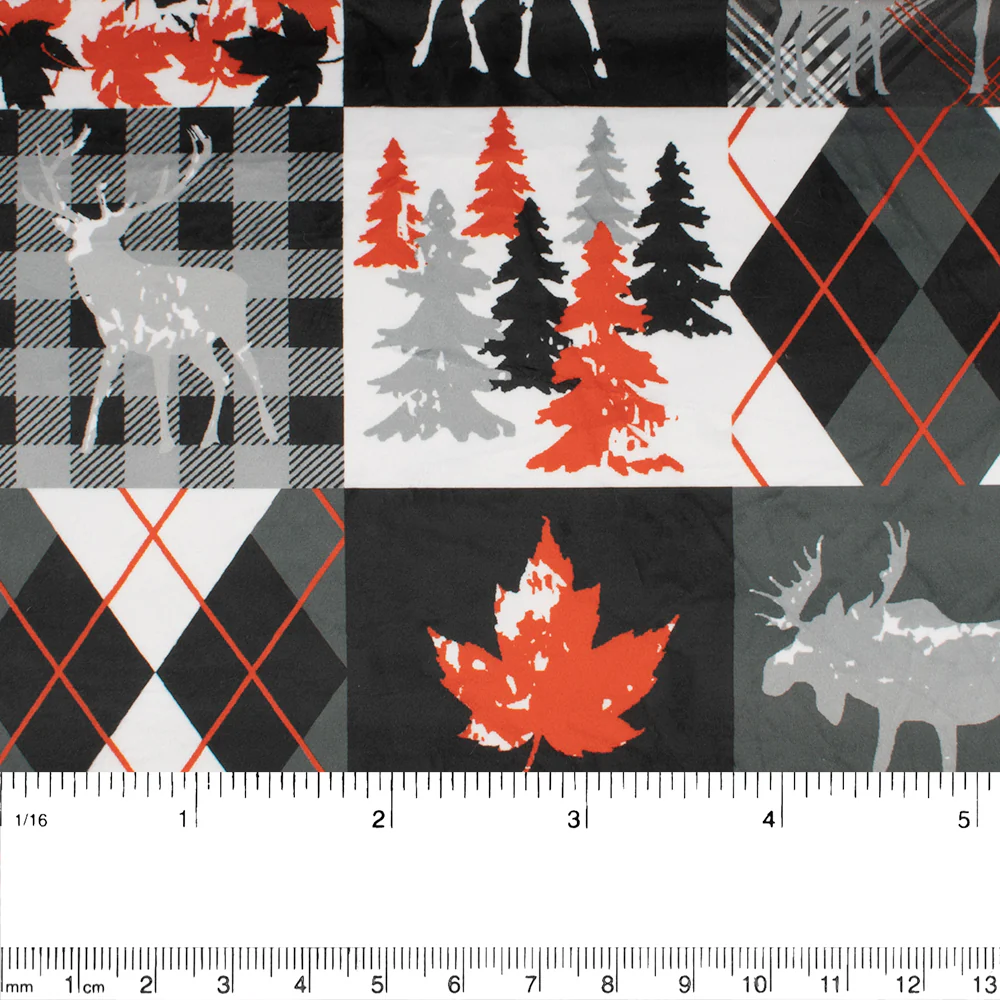 Printed Micro Chenille - DIGITAL - Box - Grey - Image 3
