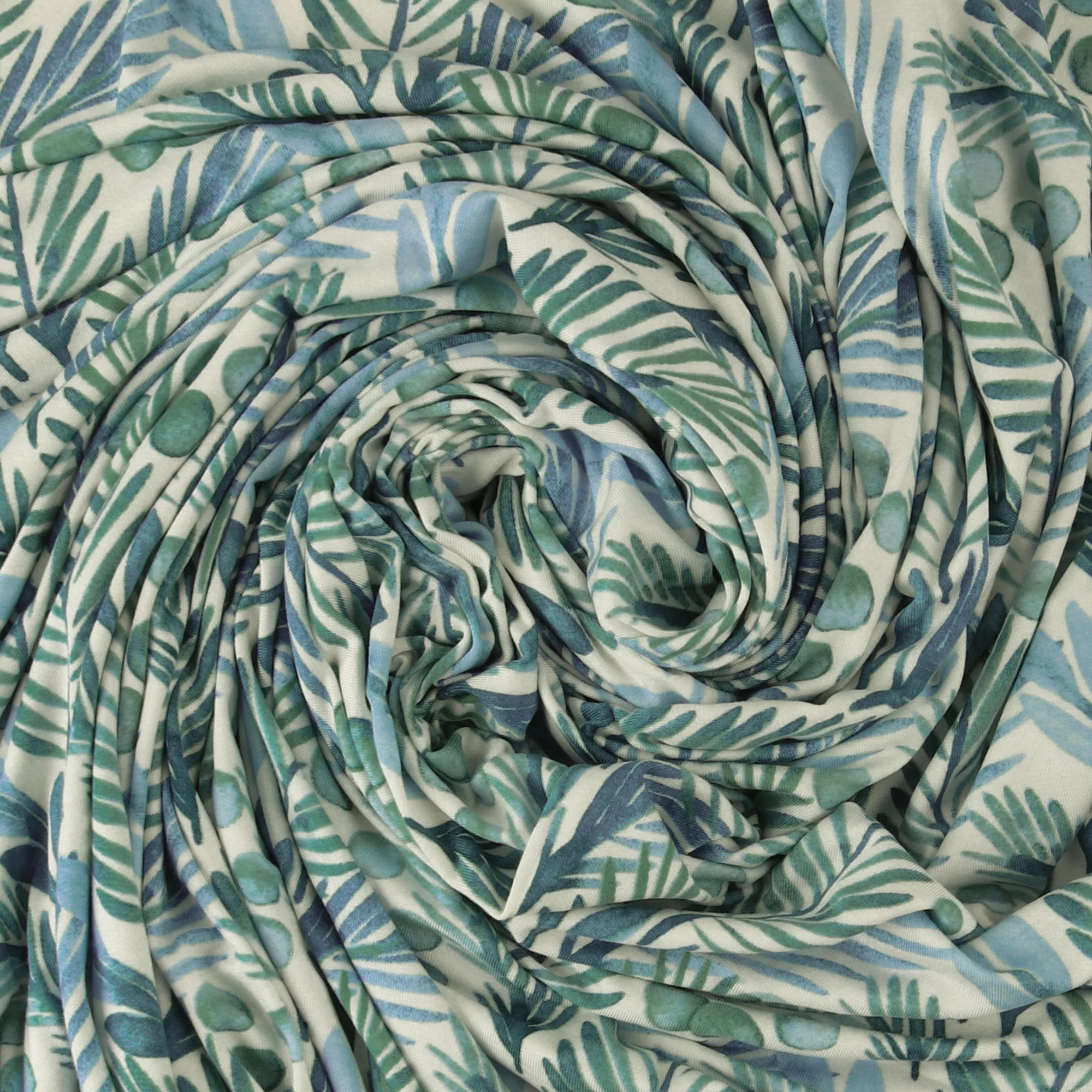 Printed Modal Knit - ROSE - 002 - Blue - Image 2
