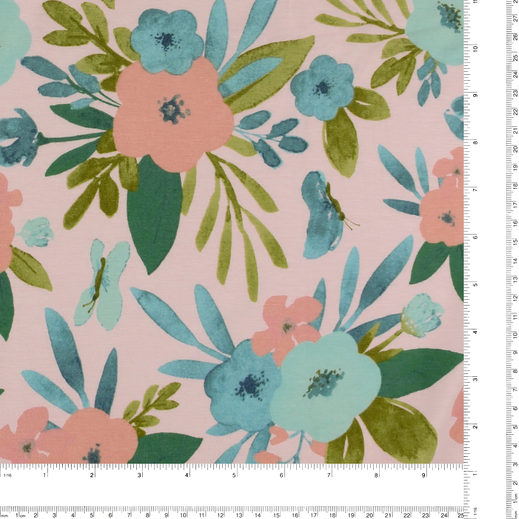 Printed Modal Knit - ROSE - 004 - Light Pink - Image 3