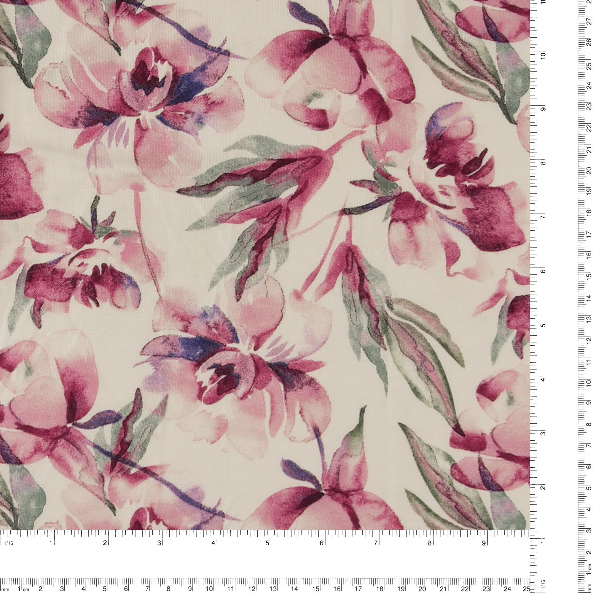 Printed Modal Knit - ROSE - 006 - Purple - Image 3