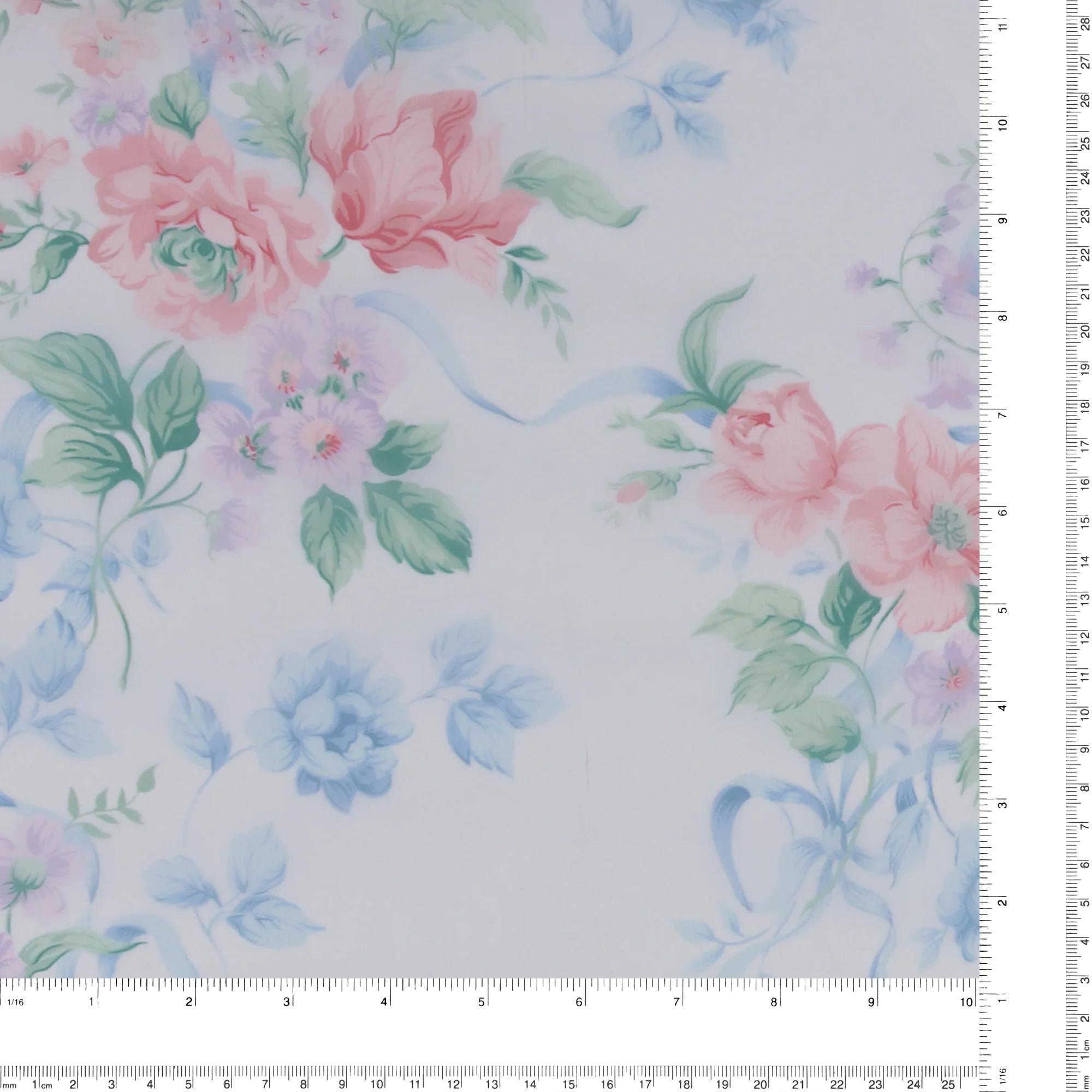 Printed Organza - ELEGANZA - 003 - White - Image 3