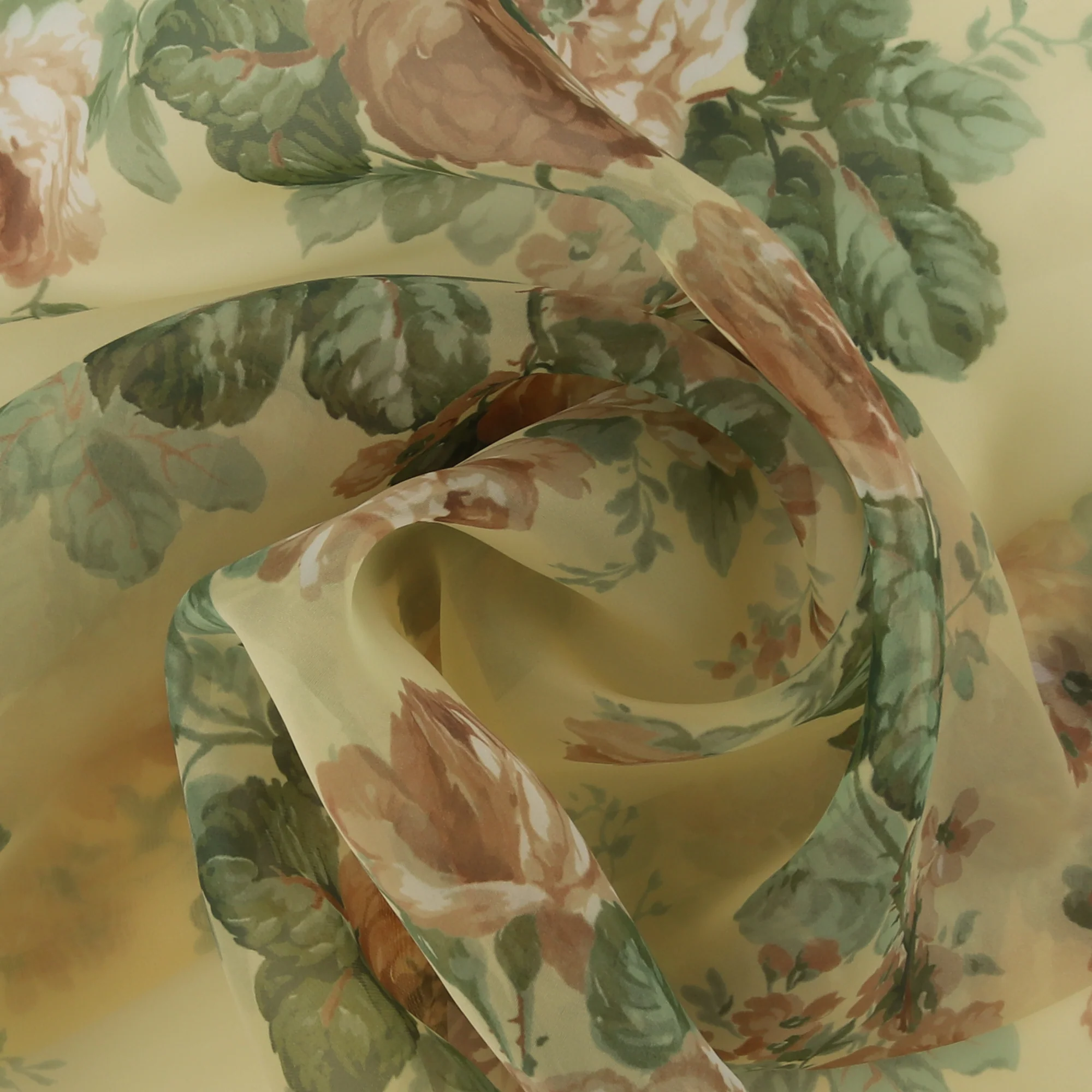 Printed Organza - ELEGANZA - 004 - Green - Image 2