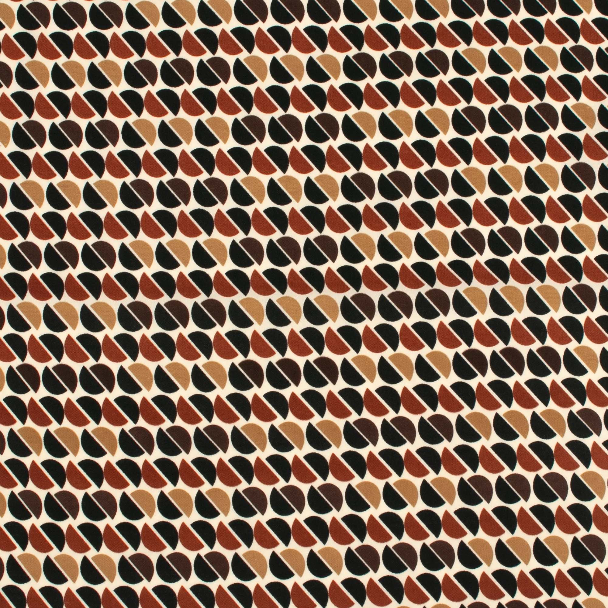 Printed Peachskin - EMMA - Half cercle - Brown