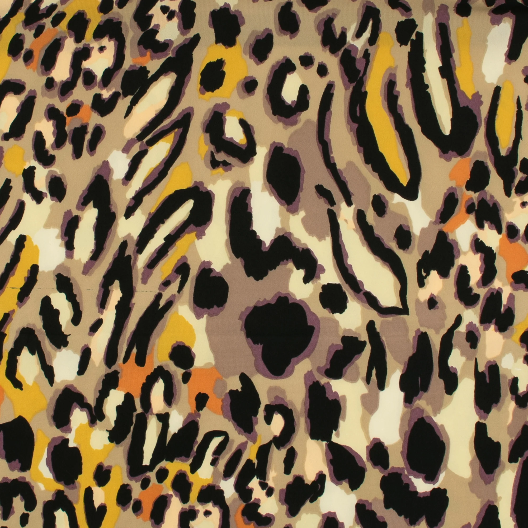 Printed Peachskin - EMMA - Leopard - Yellow