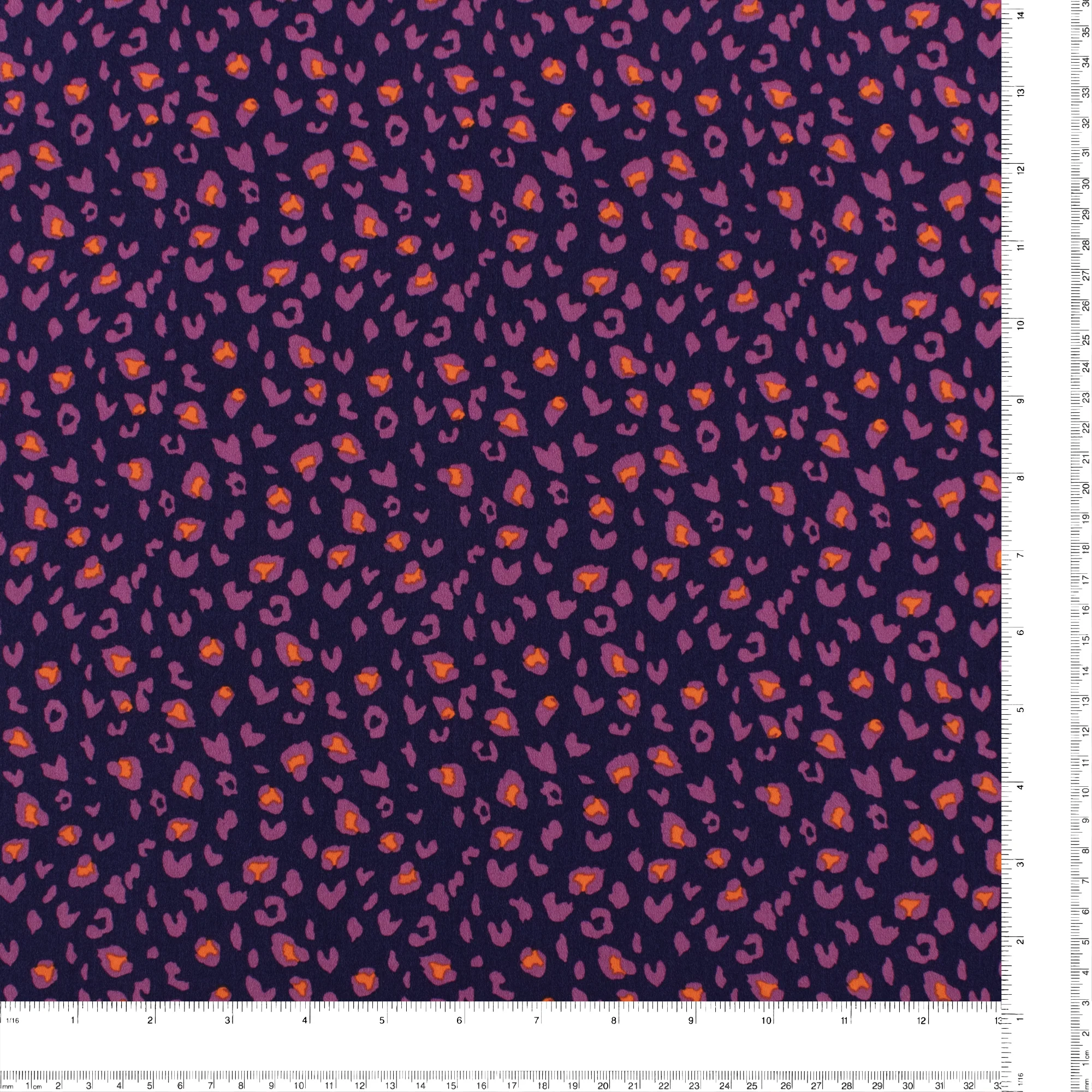 Printed Poly Crepe - ROTTERDAM - 003 - Navy - Image 3