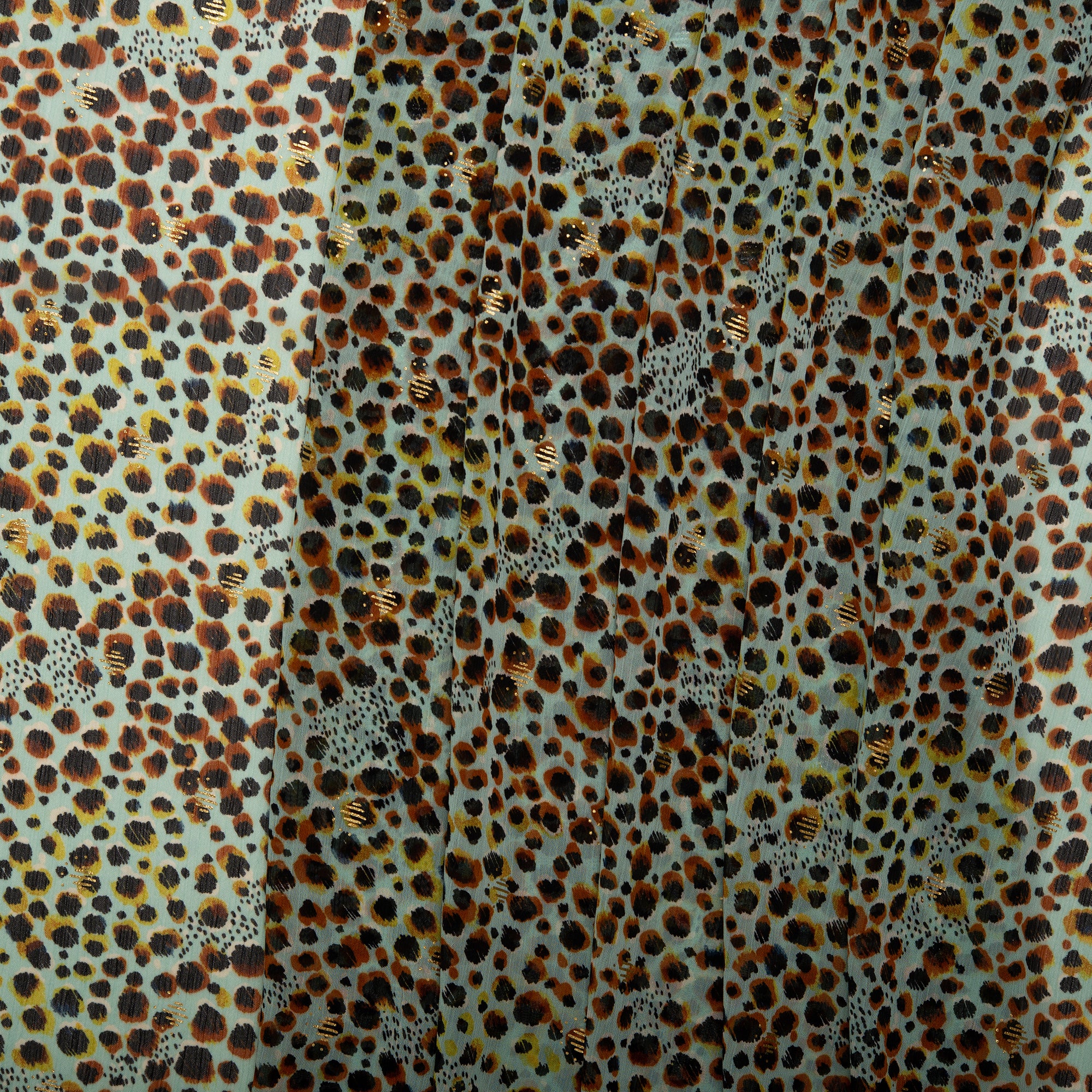 Printed polyester - OLIVIA - Abstract - Mint - Image 4