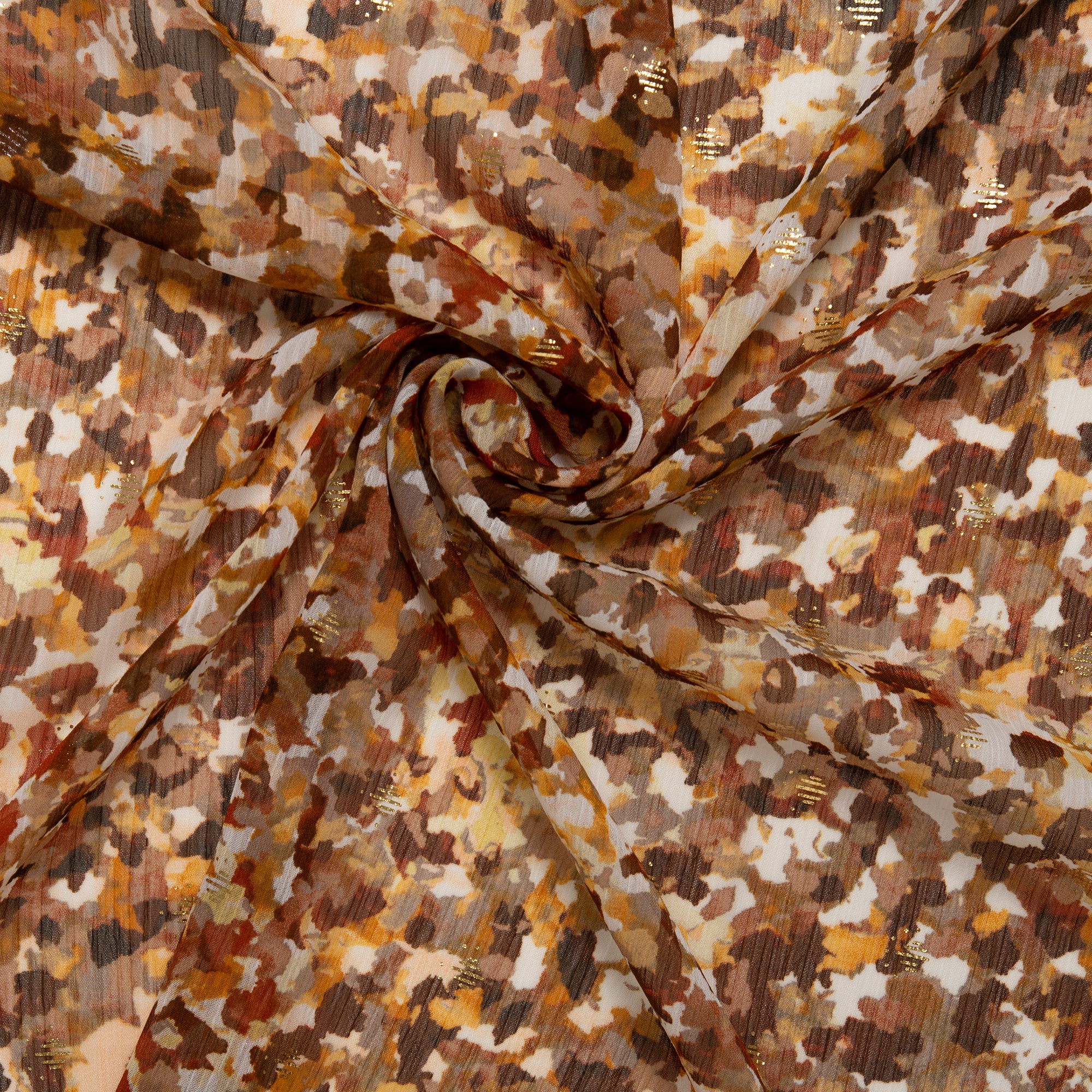Printed polyester - OLIVIA - Cheetah - Brown - Image 2