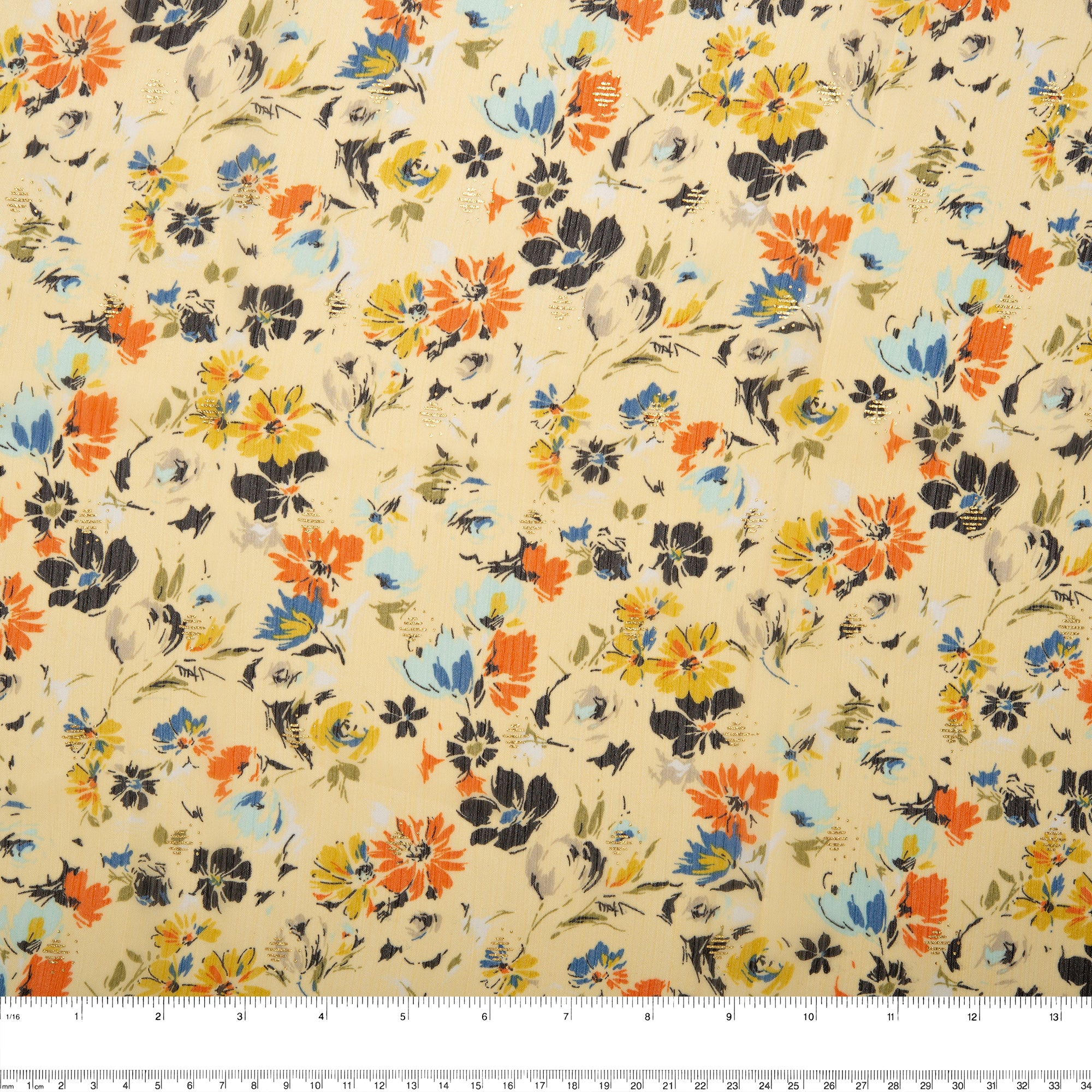 Printed polyester - OLIVIA - Clematis - Butterfly - Image 3