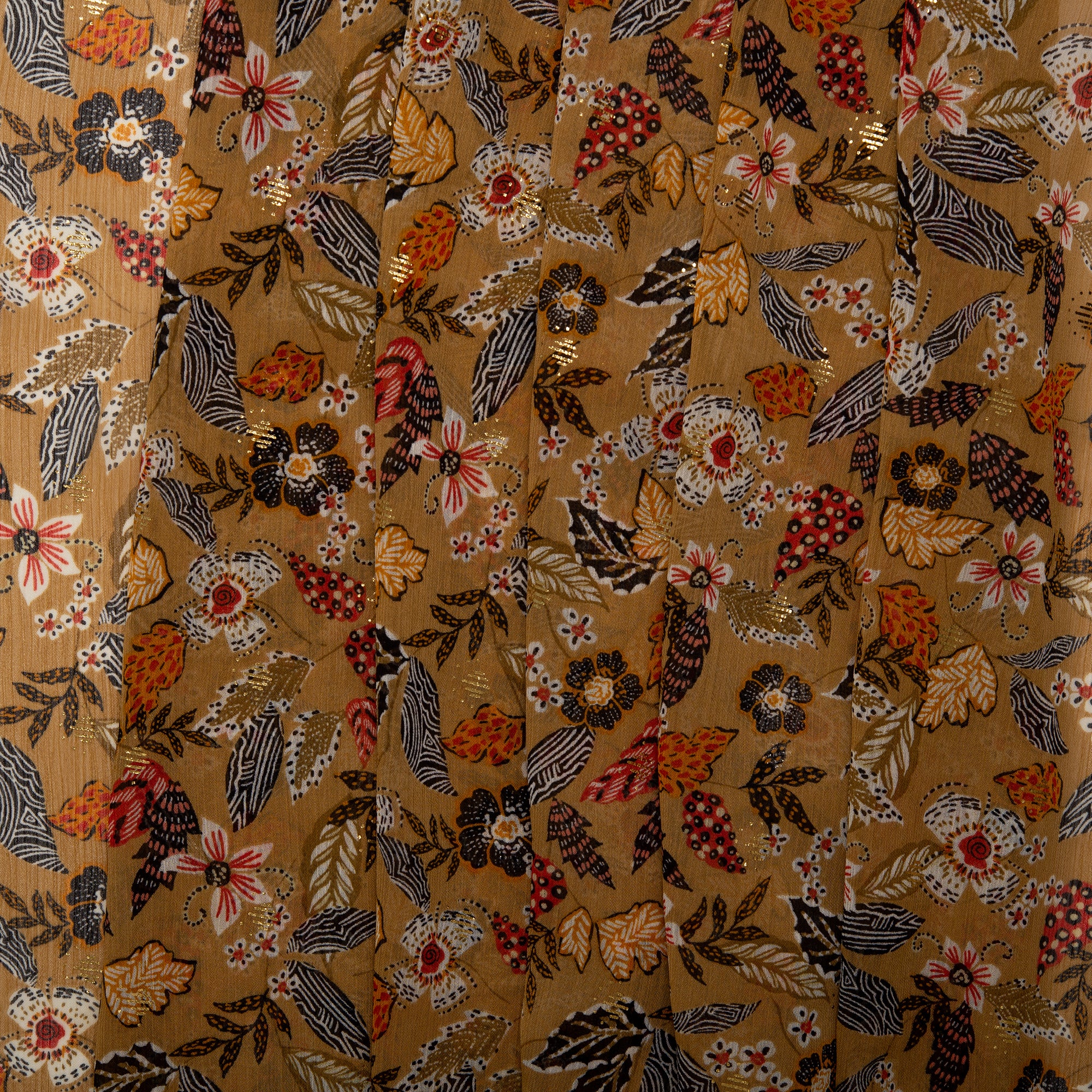 Printed polyester - OLIVIA - Leafs - Sundew - Image 4